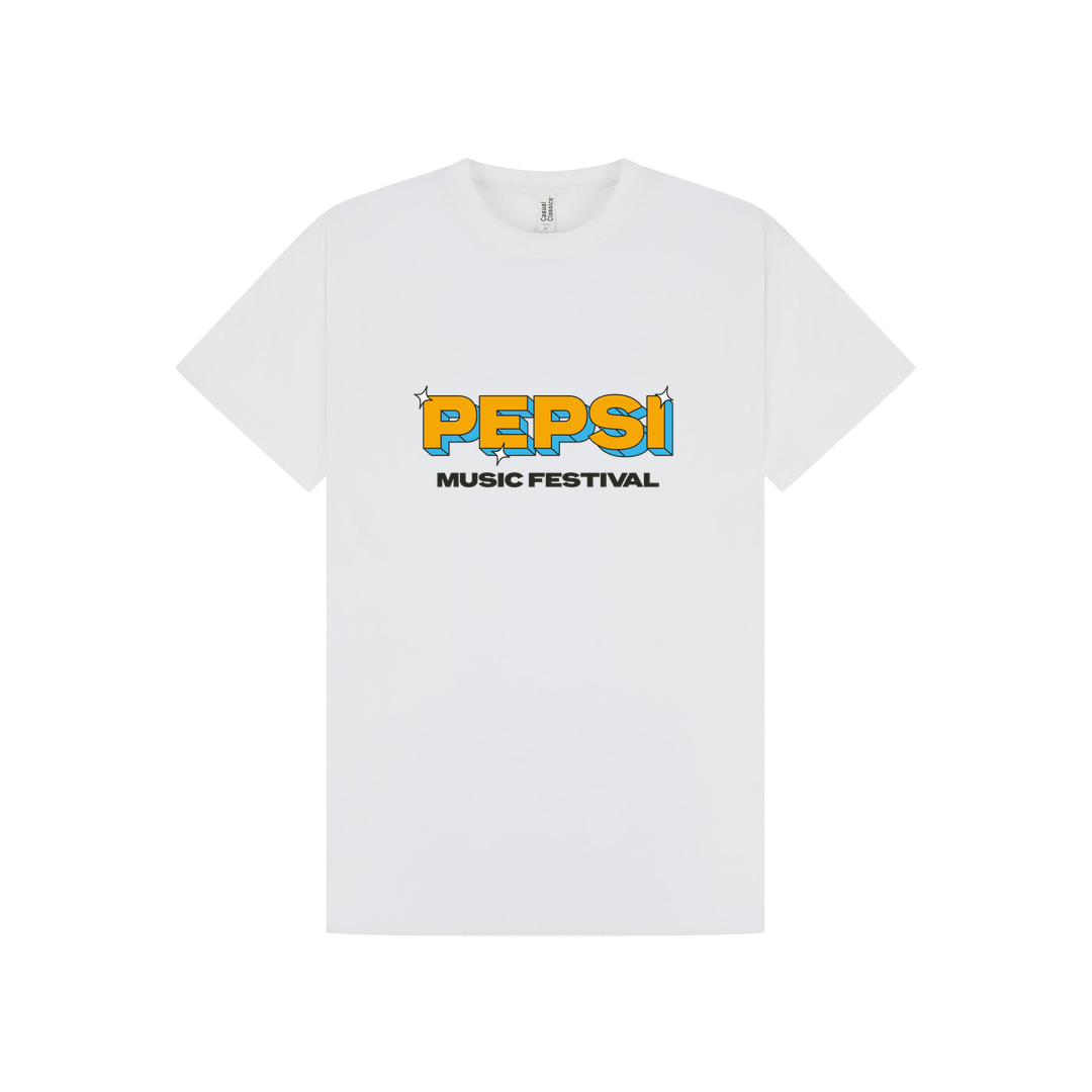 White Printed T-shirt Front