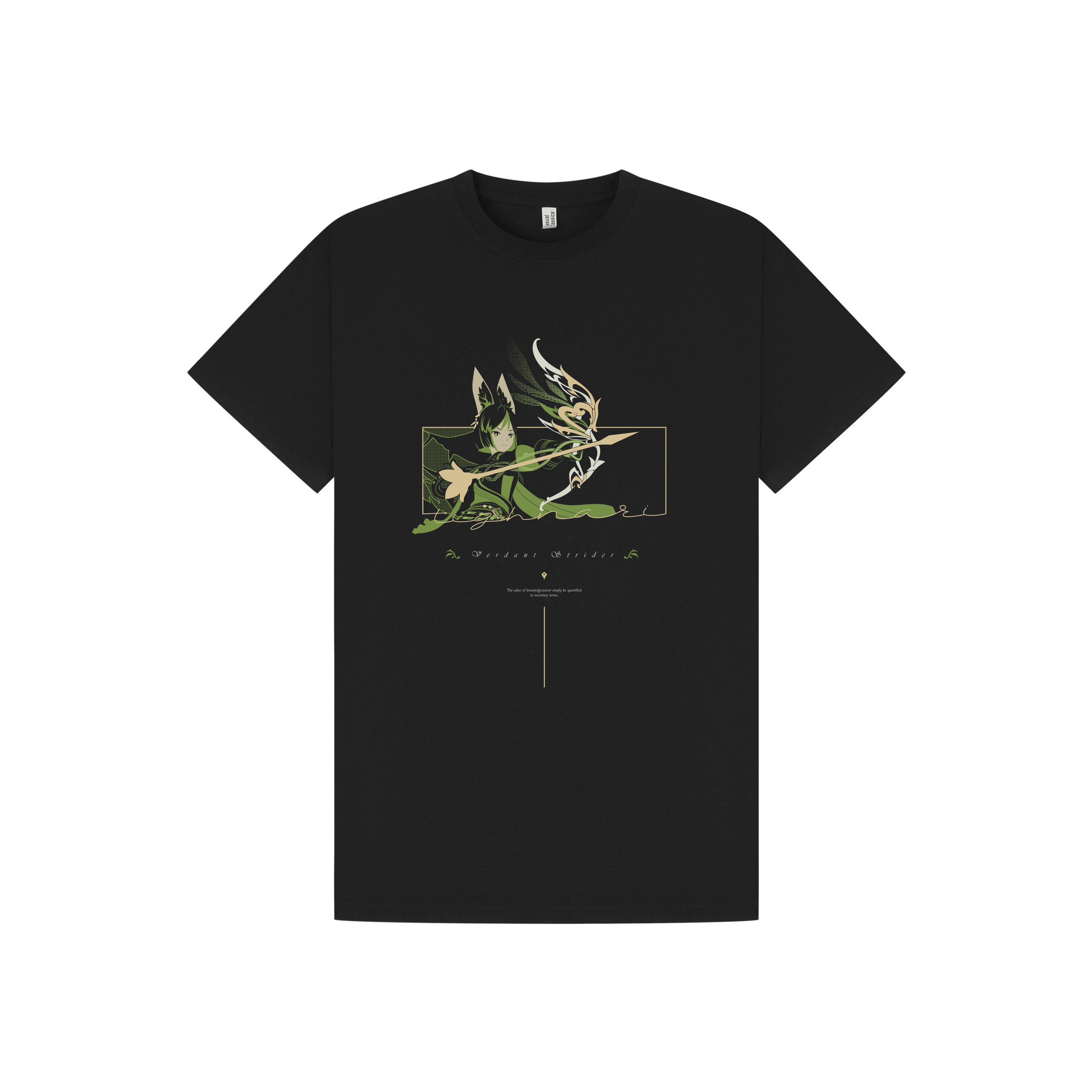 Black Printed T-shirt Front