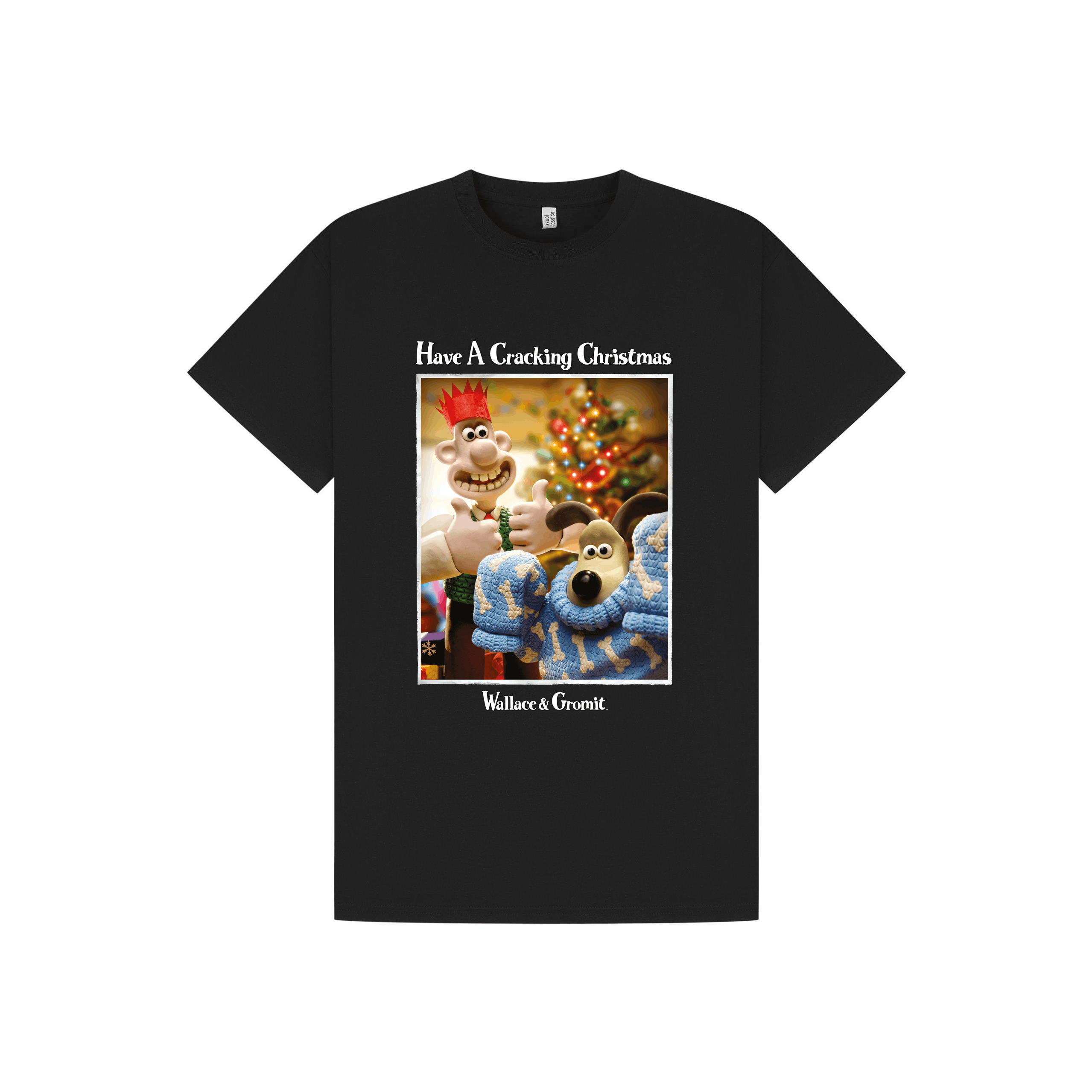 Black Printed T-shirt Front