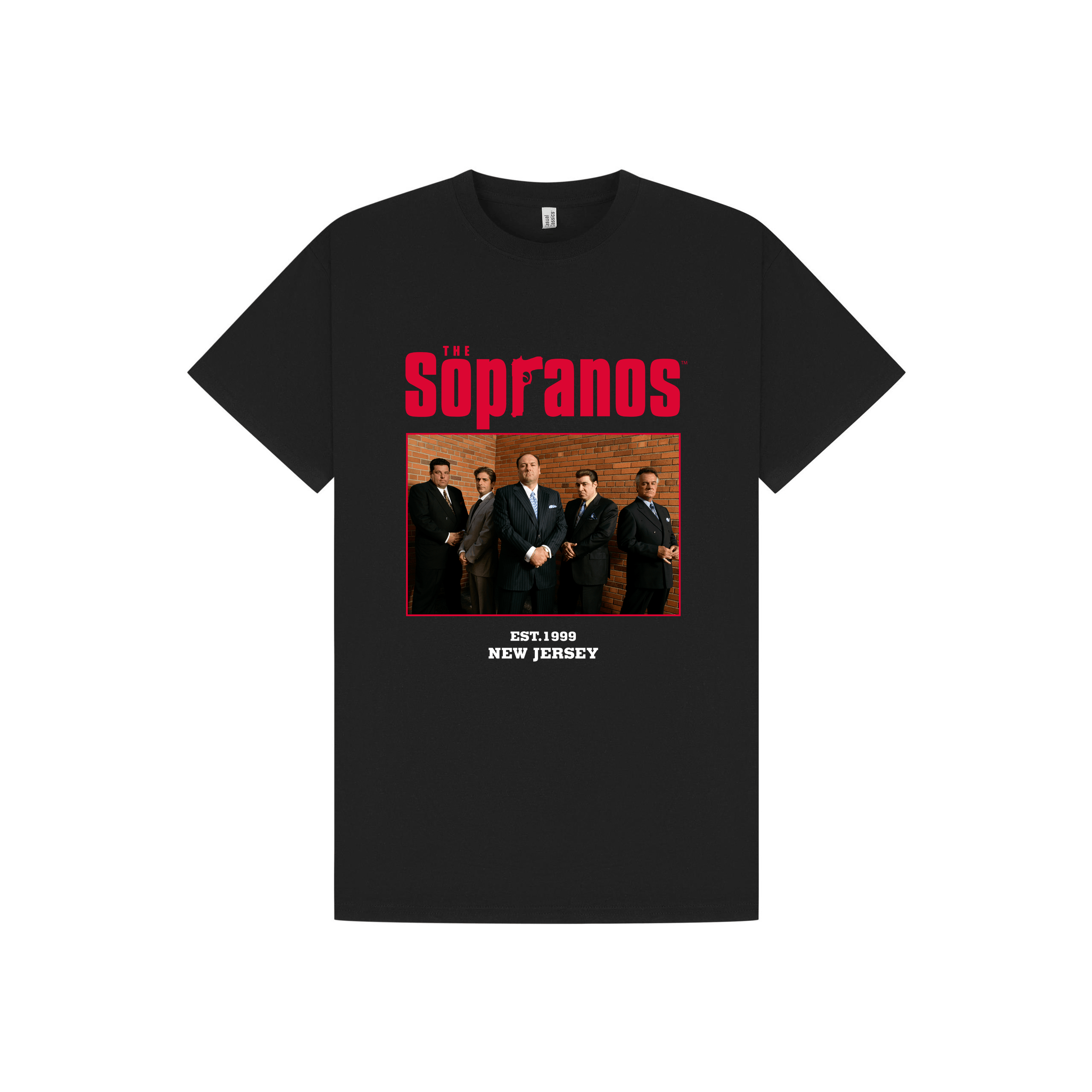 Black Printed T-shirt Front