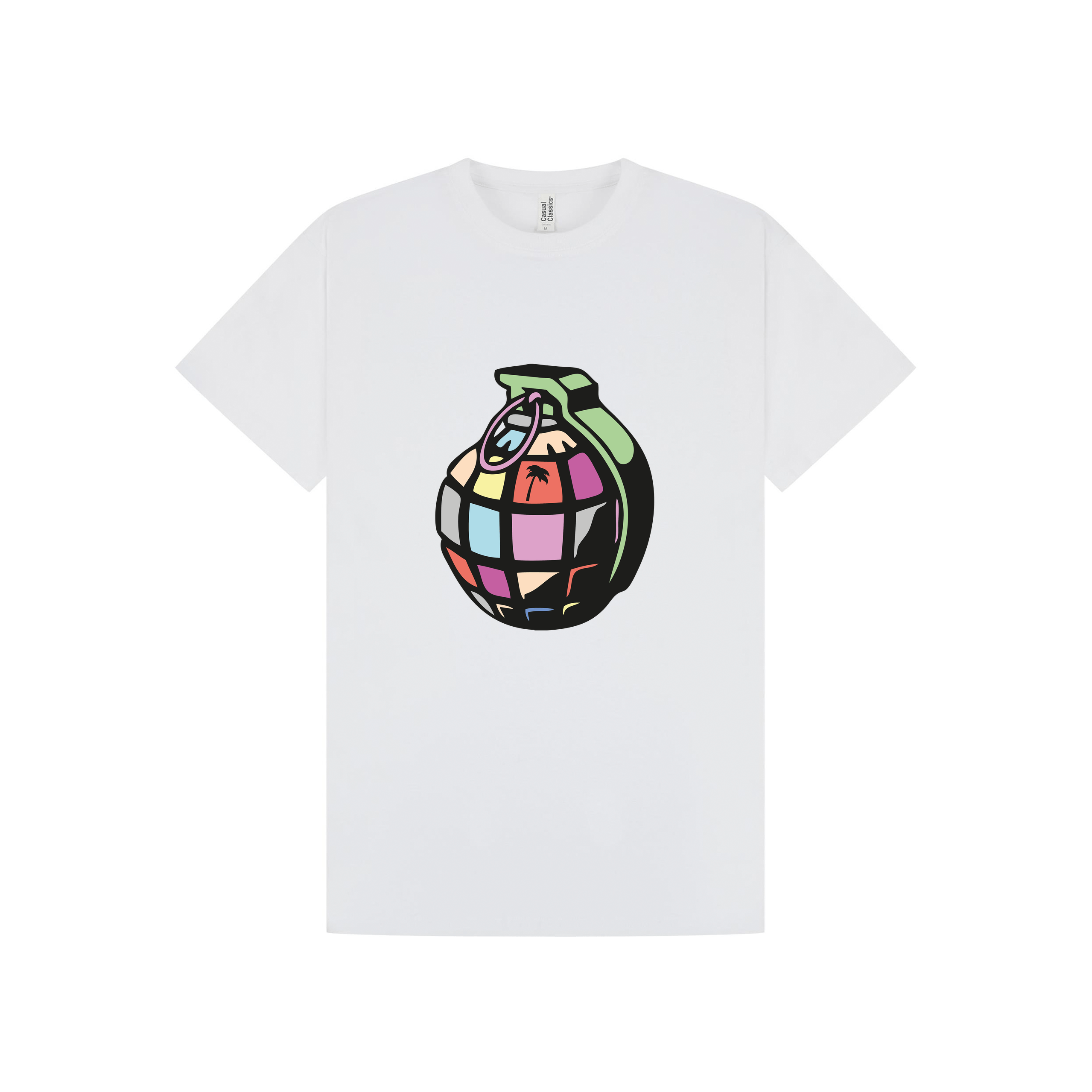 White Printed T-shirt Front