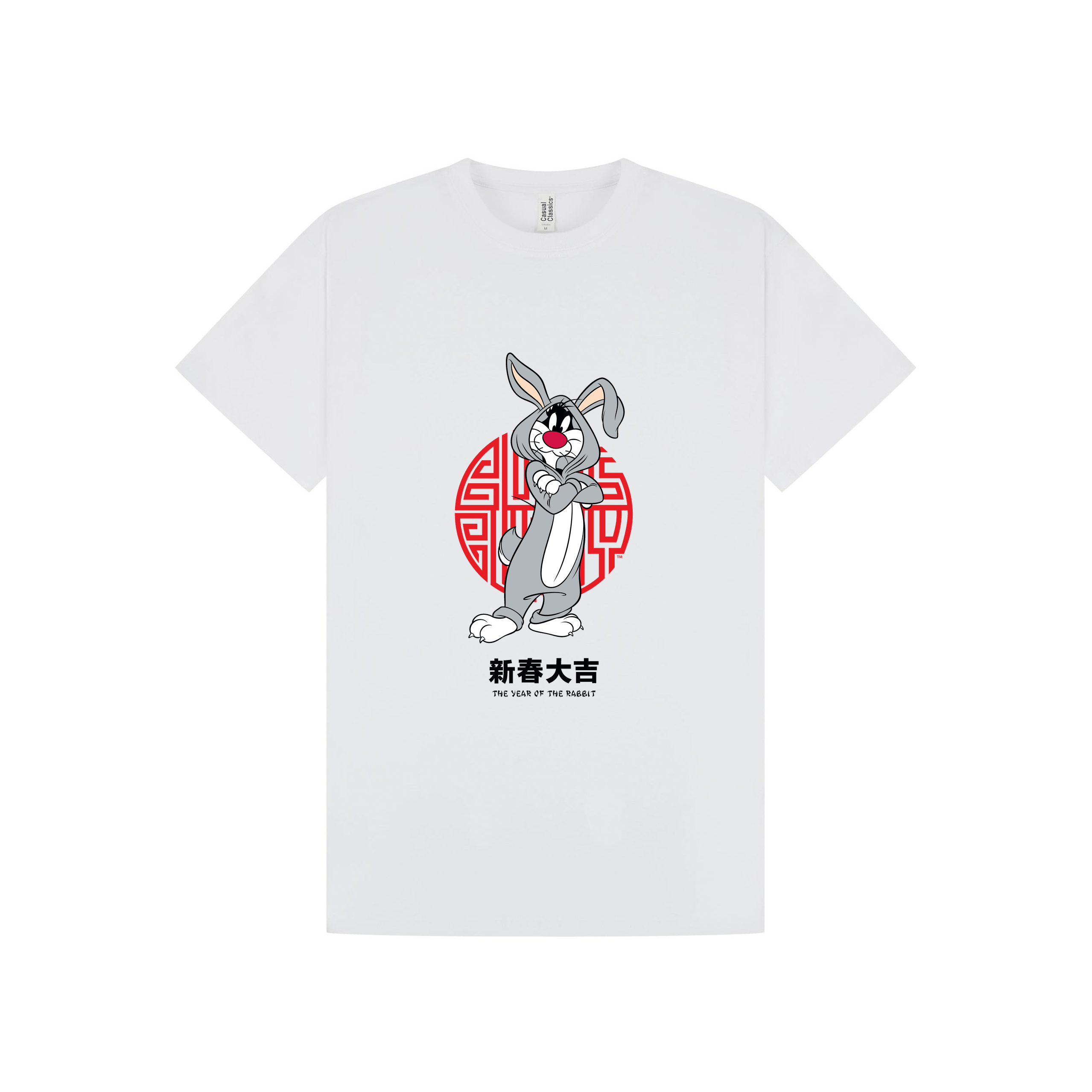 White Printed T-shirt Front