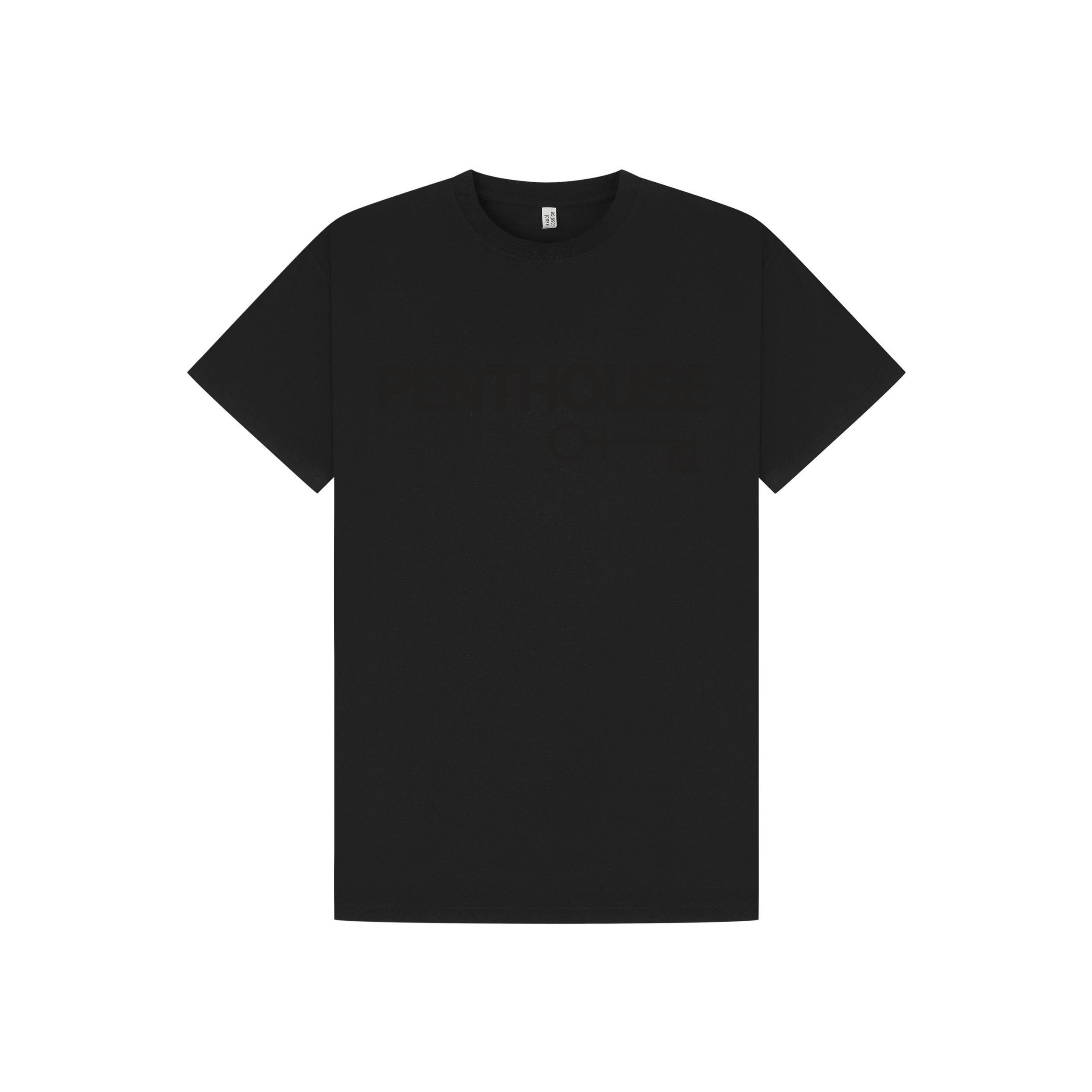 Black Printed T-shirt Front