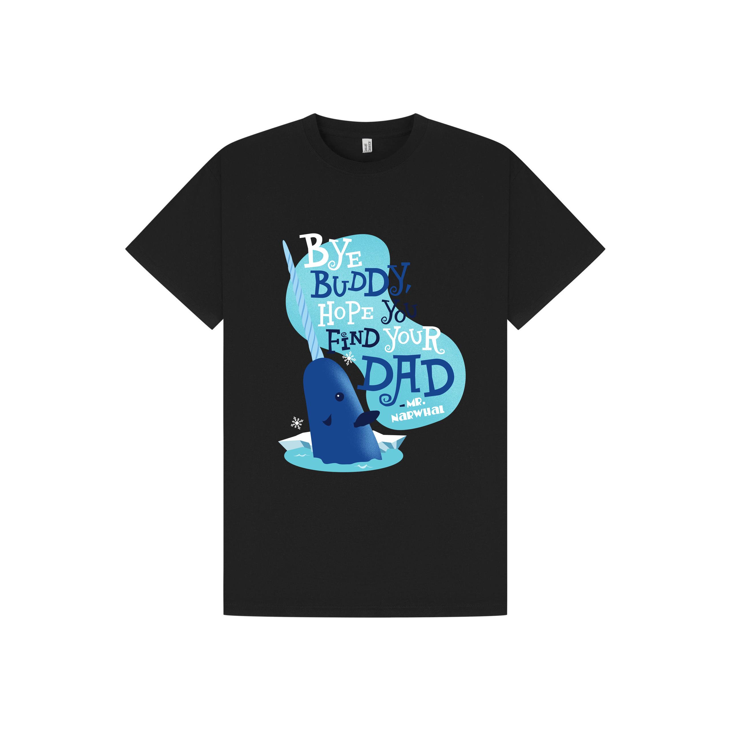 Black Printed T-shirt Front