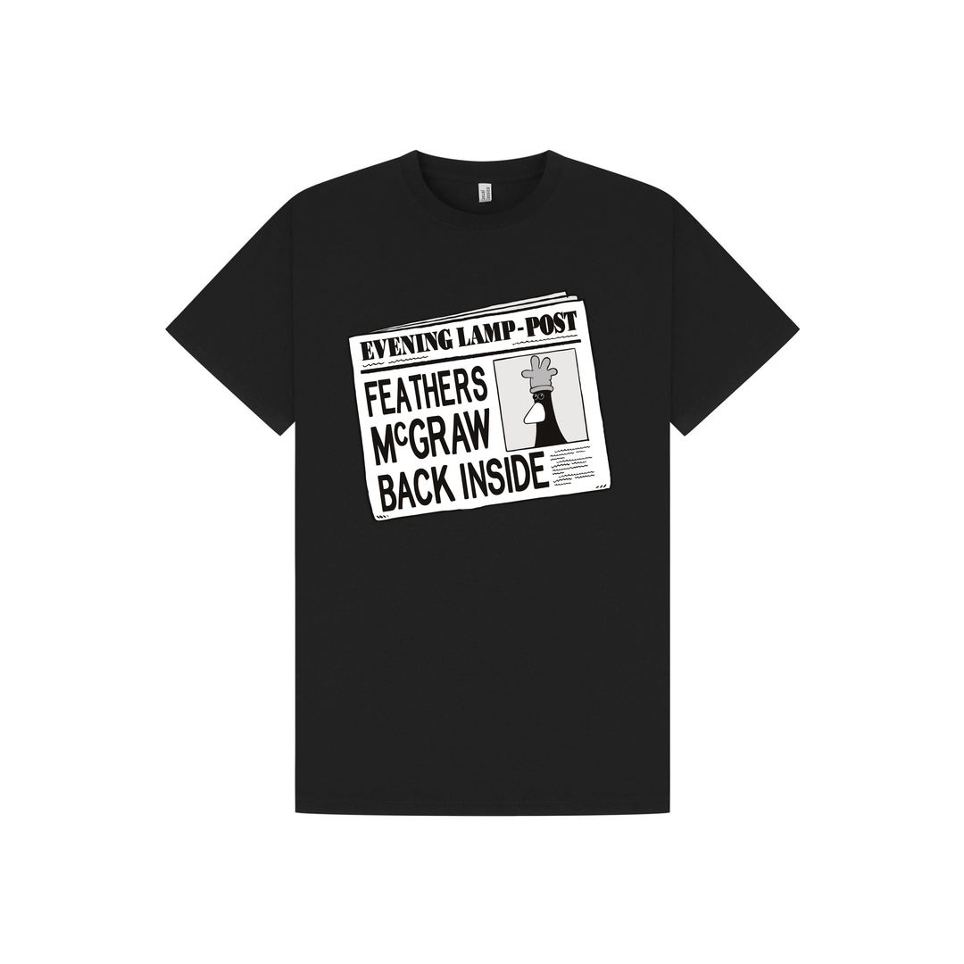 Black Printed T-shirt Front