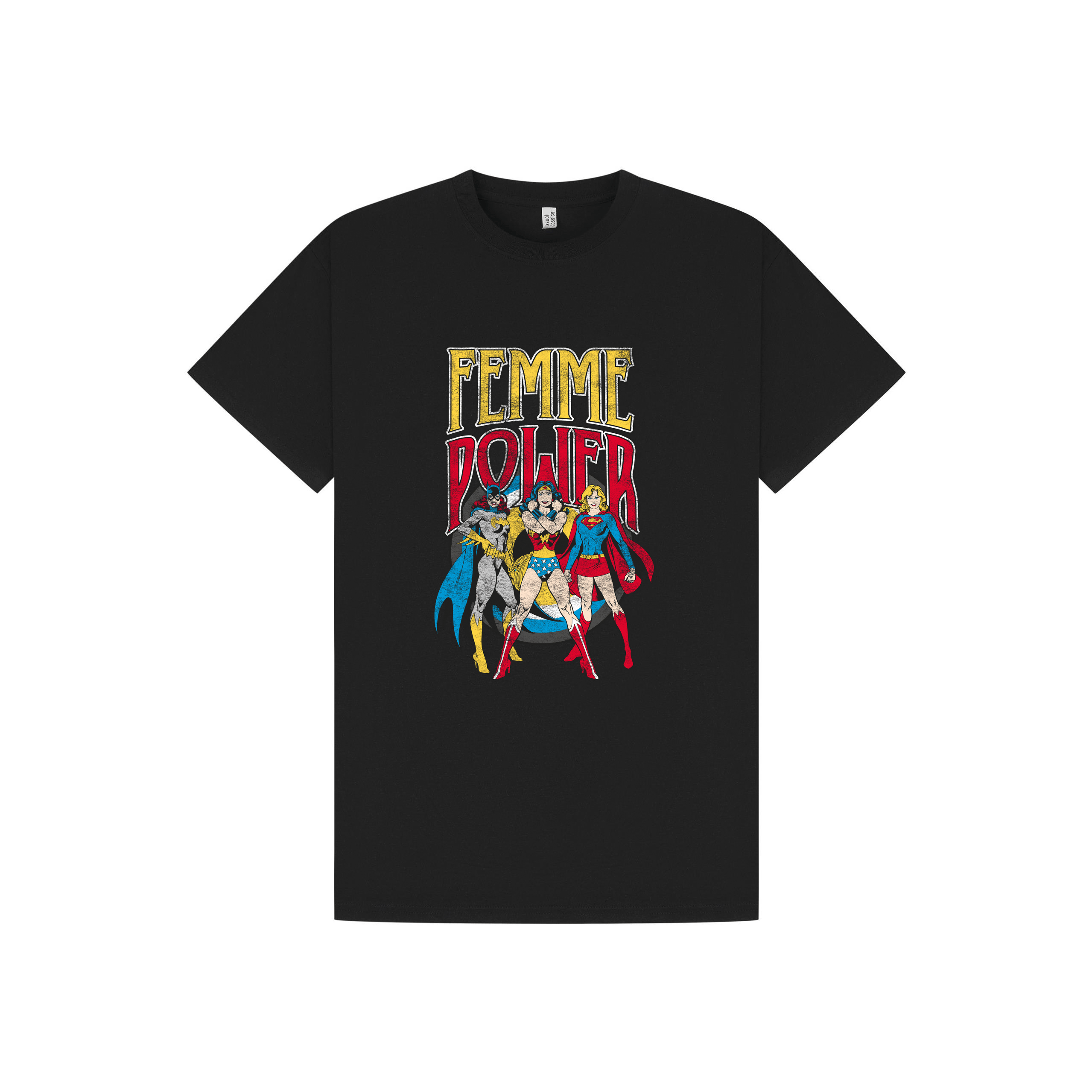 Black Printed T-shirt Front