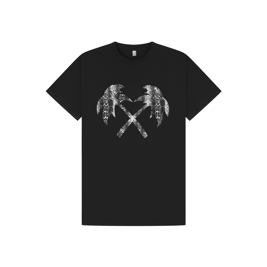 Black Printed T-shirt Front