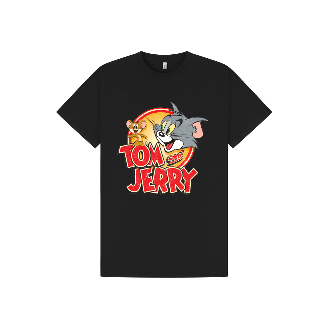 Black Printed T-shirt Front