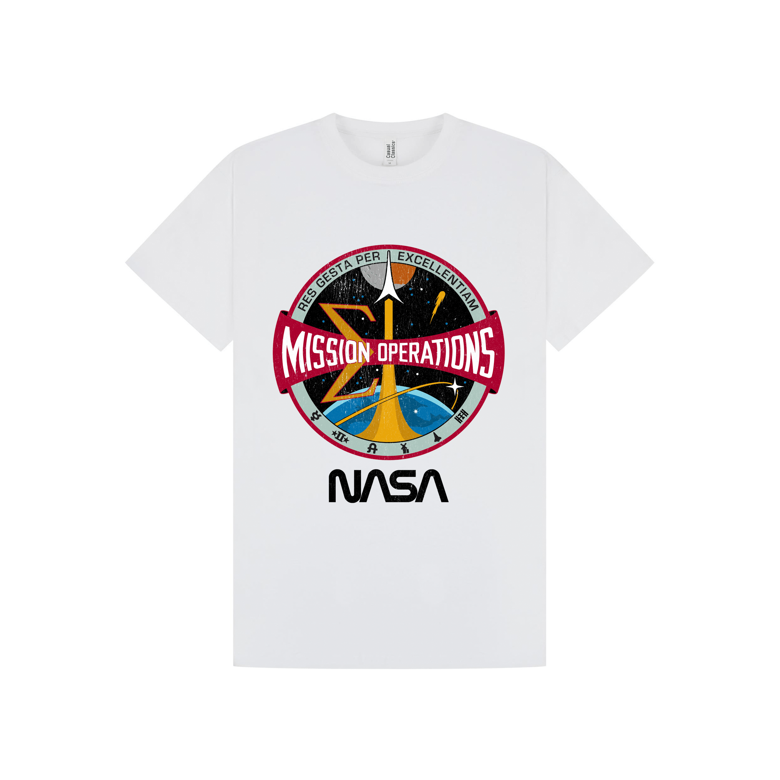 White Printed T-shirt Front