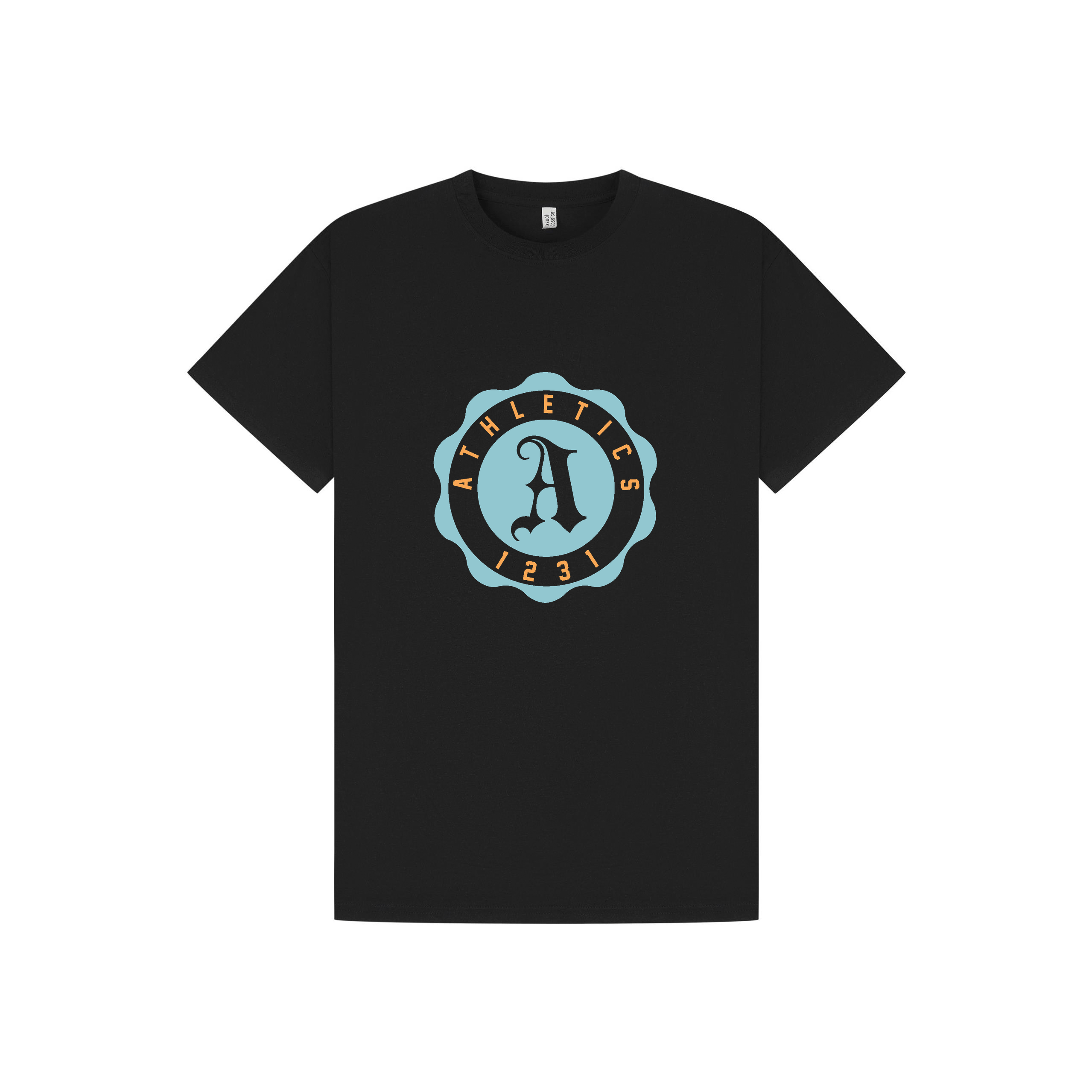 Black Printed T-shirt Front