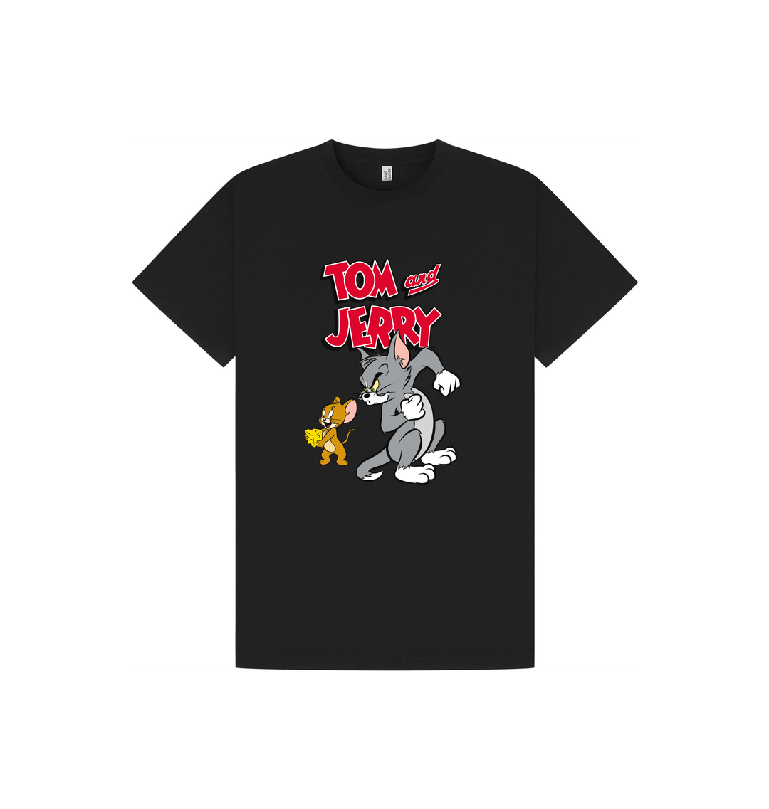 Black Printed T-shirt Front