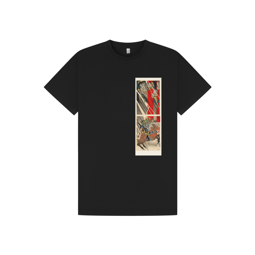 Black Printed T-shirt Front