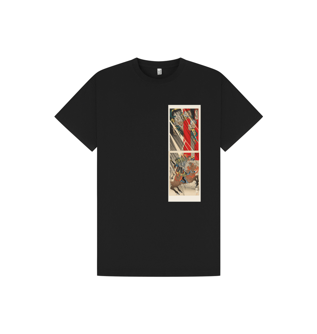 Black Printed T-shirt Front