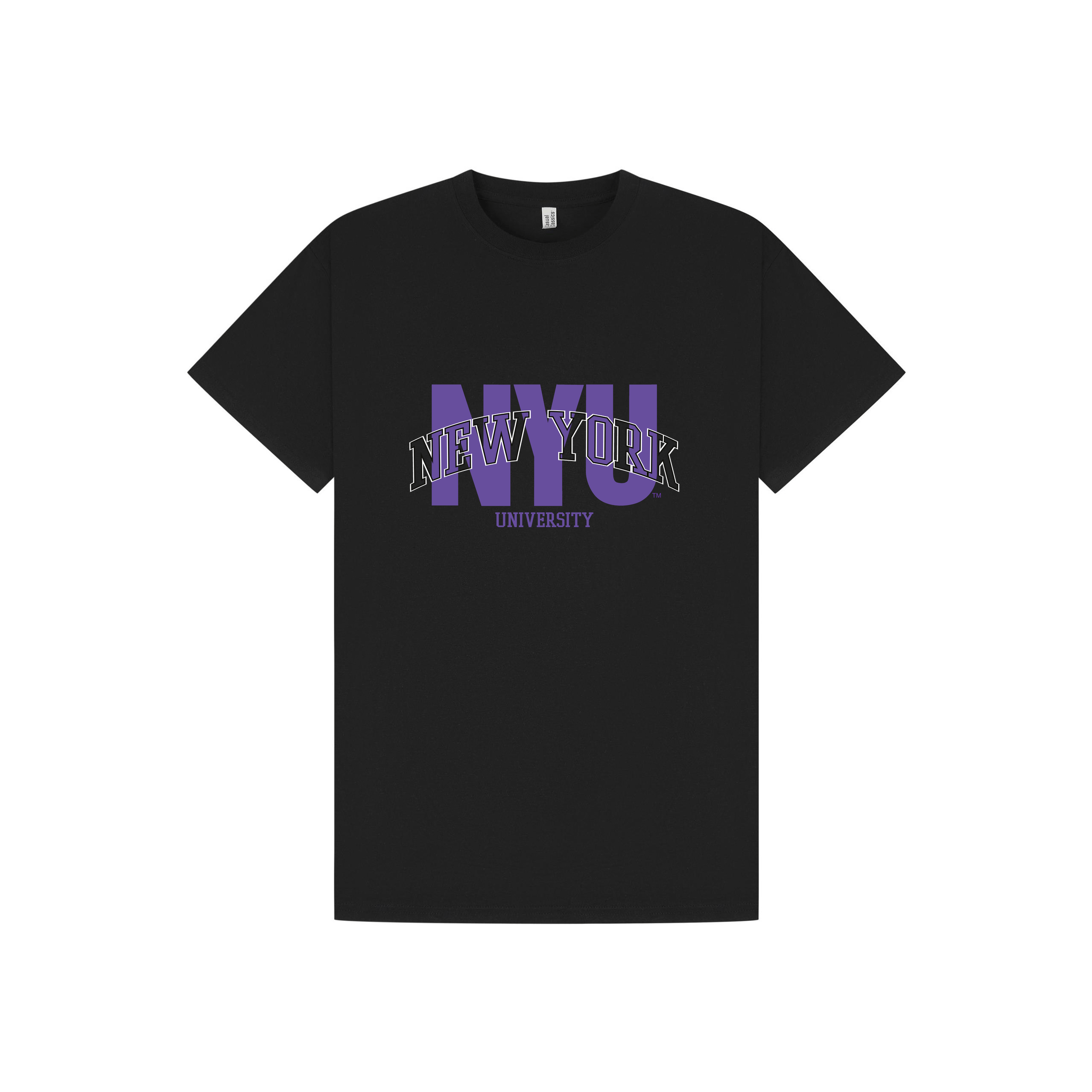 Black Printed T-shirt Front