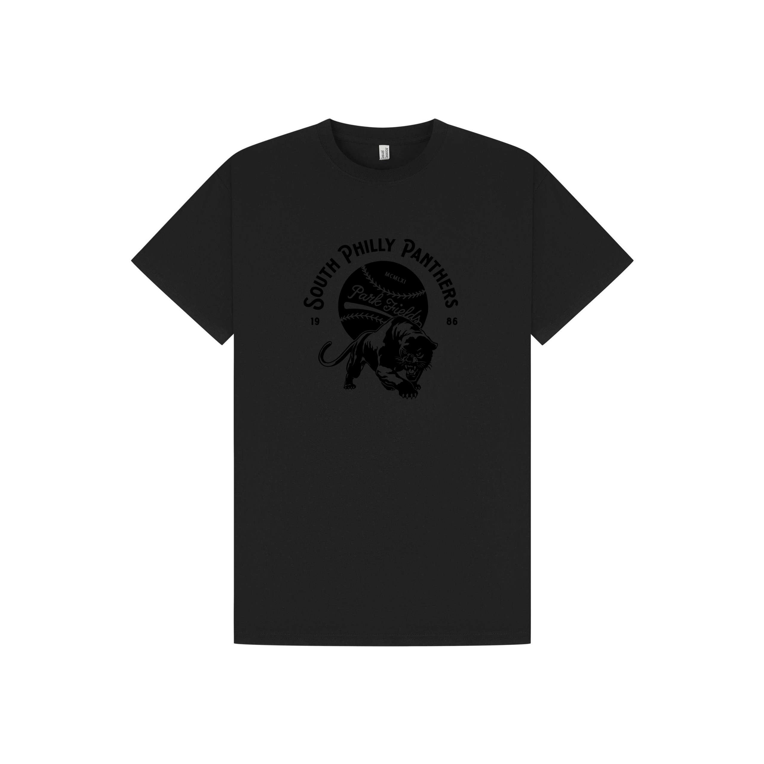 Black Printed T-shirt Front