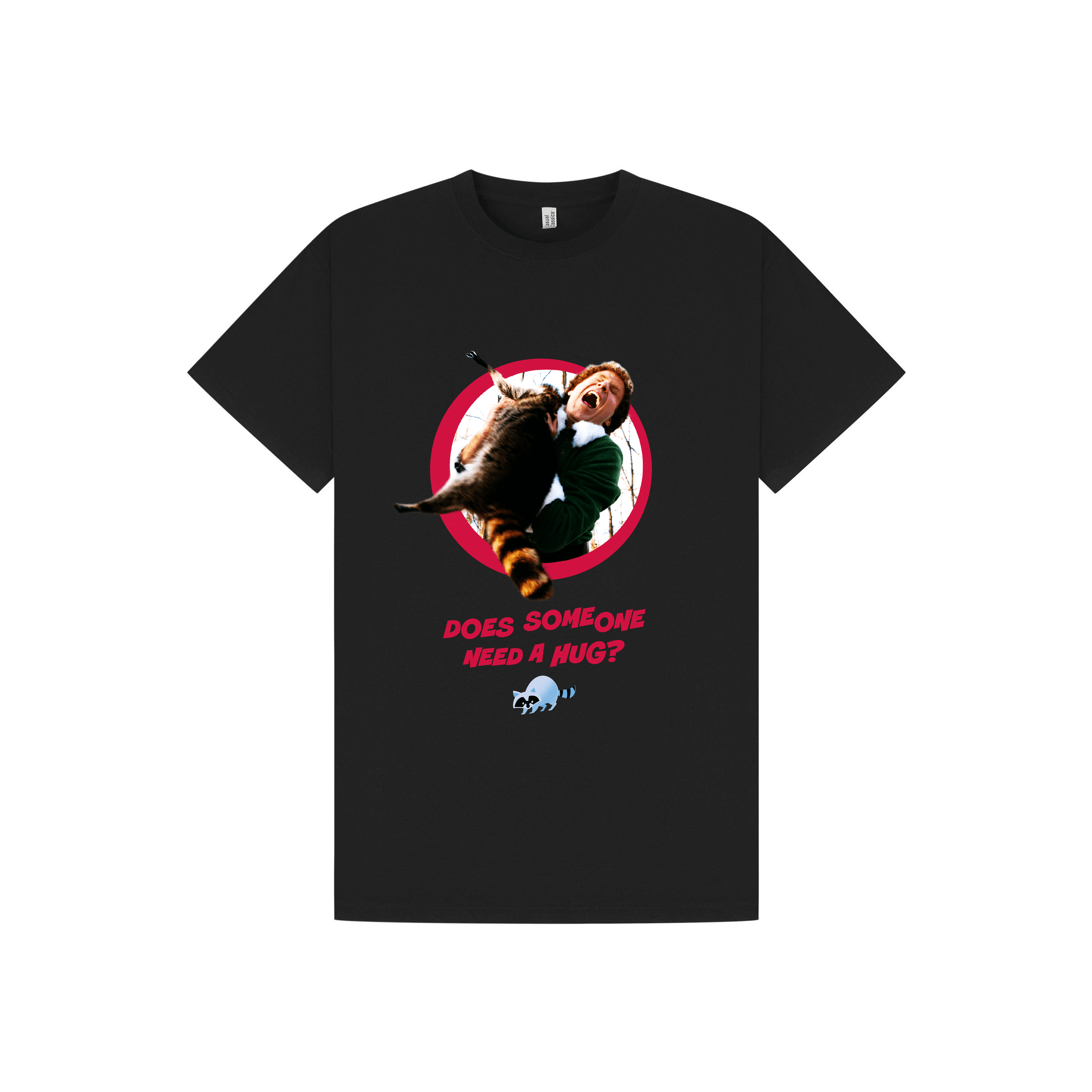 Black Printed T-shirt Front