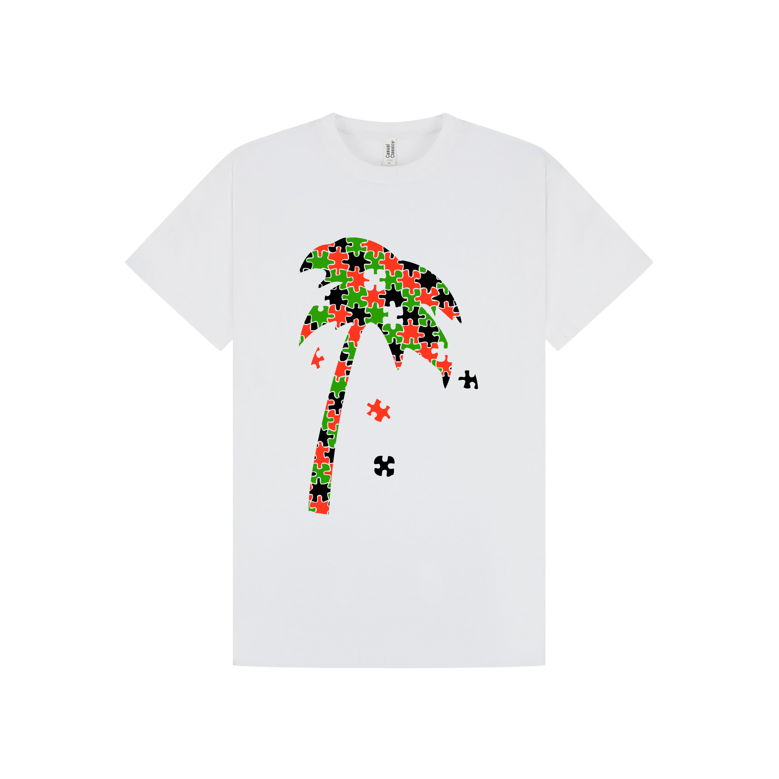 White Printed T-shirt Front