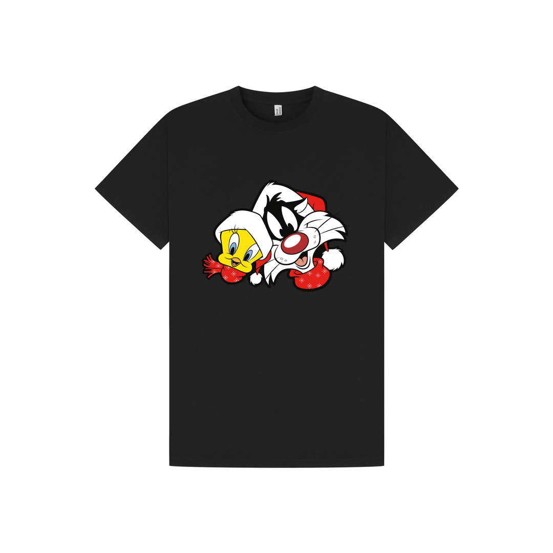 Black Printed T-shirt Front