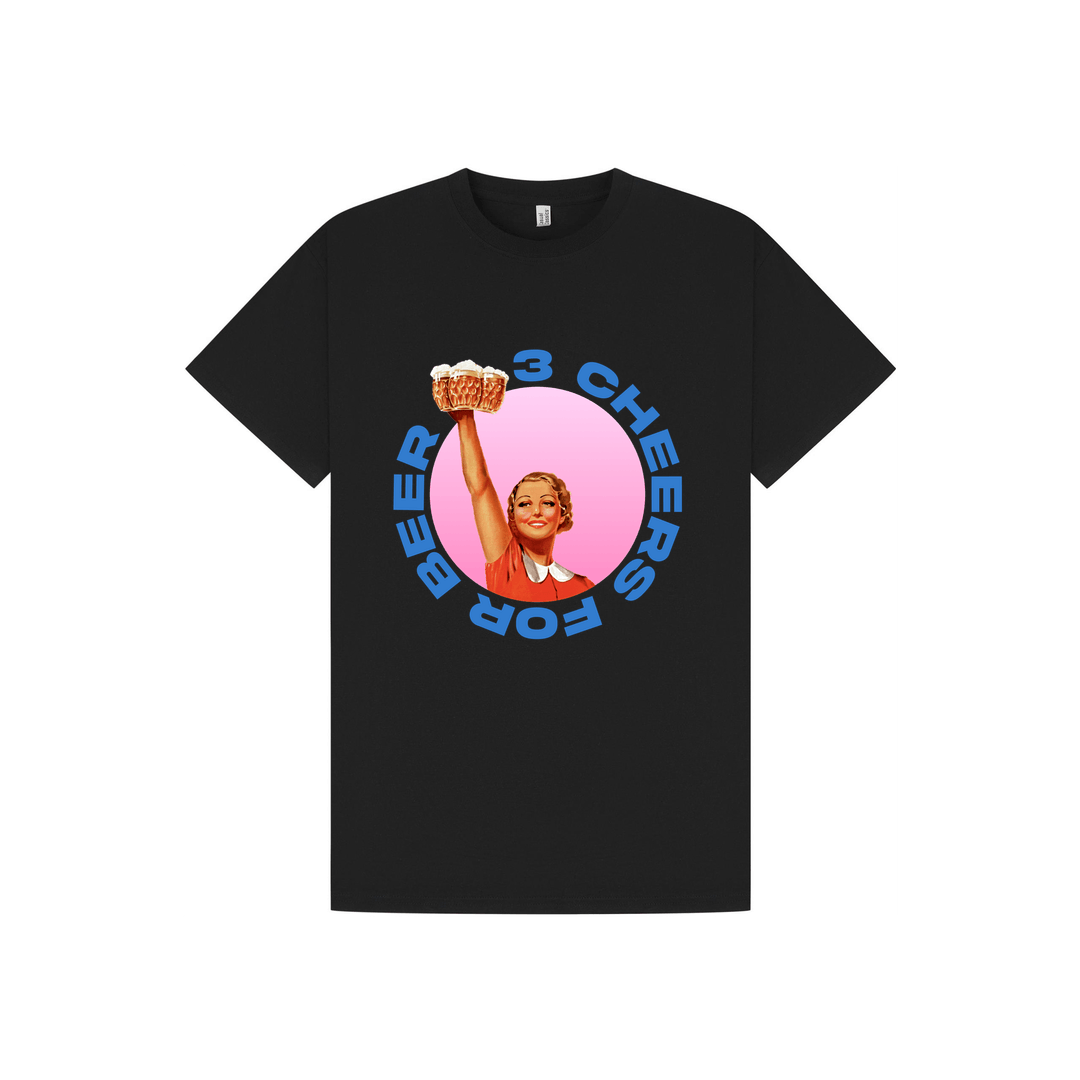 Black Printed T-shirt Front