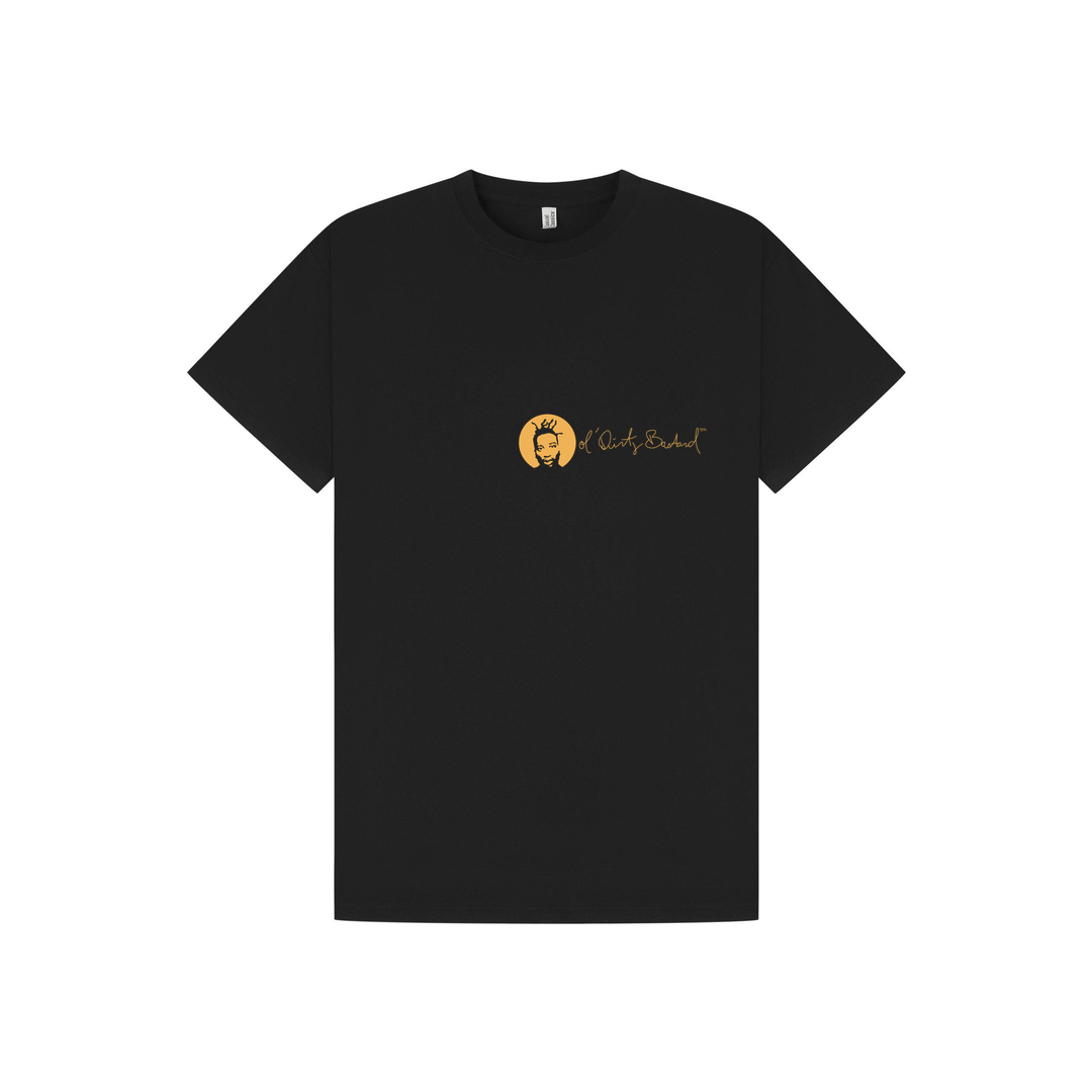 Black Printed T-shirt Front