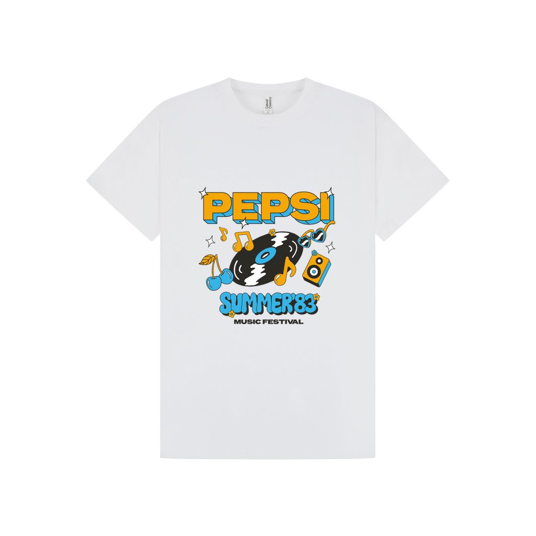 White Printed T-shirt Front