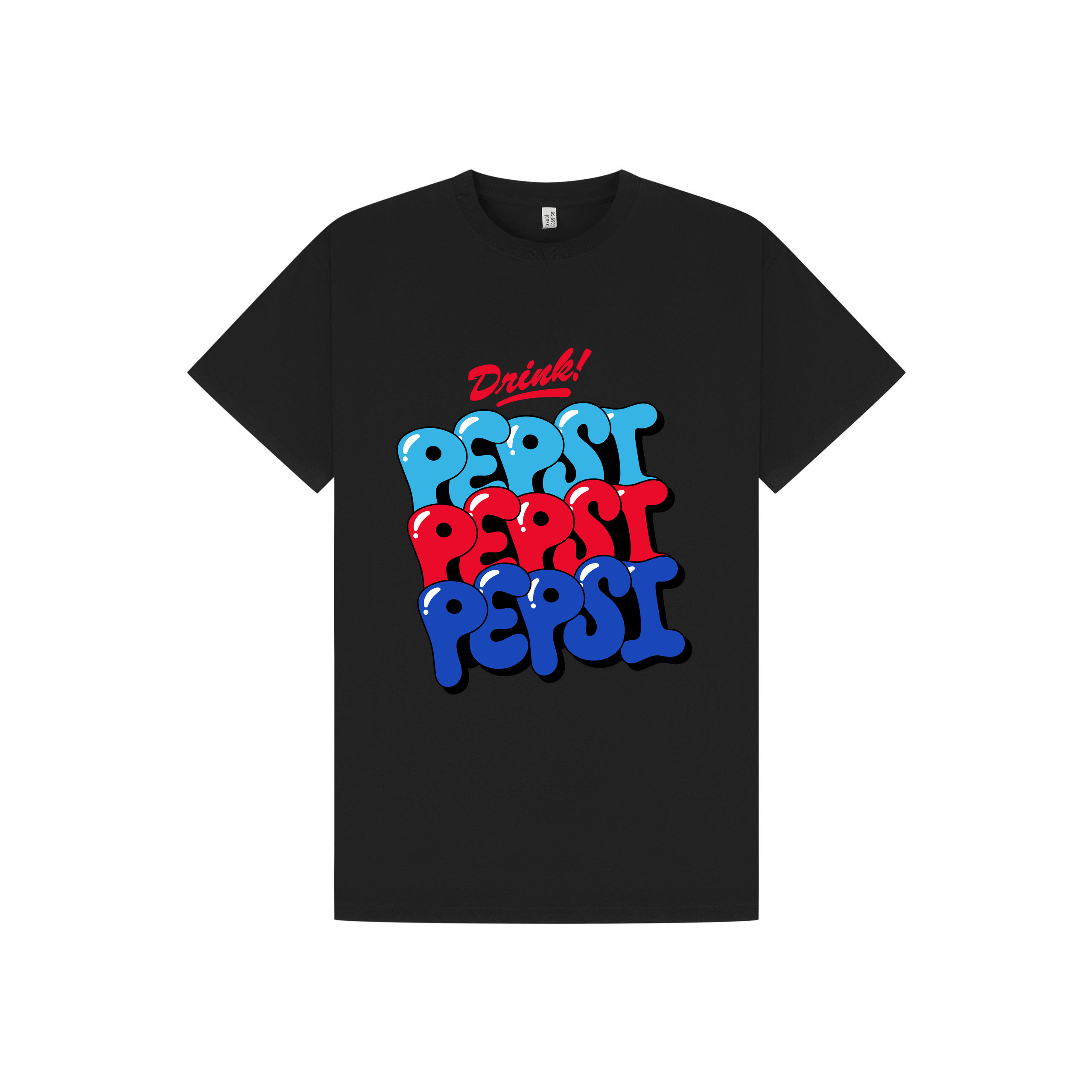 Black Printed T-shirt Front