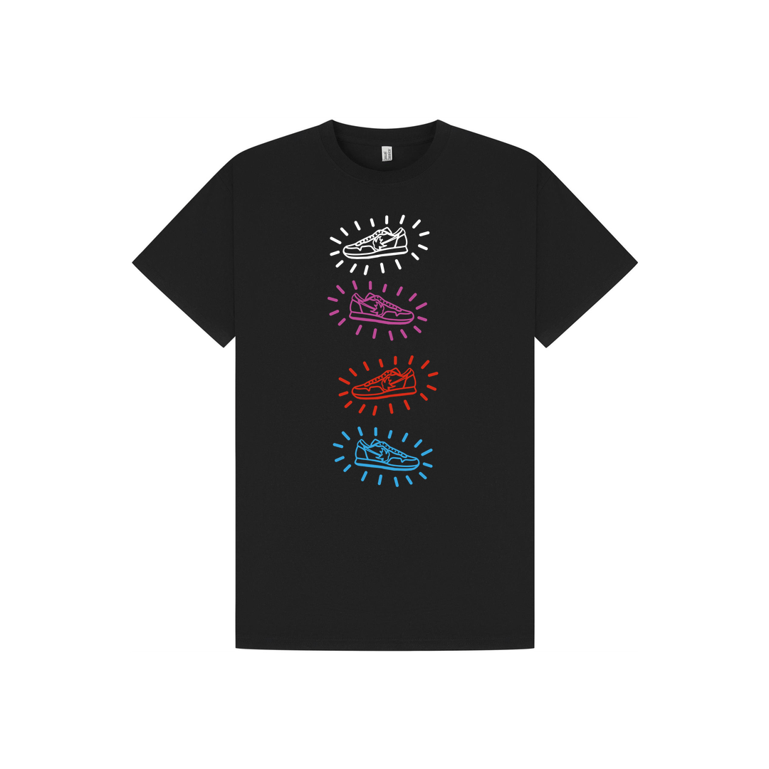 Black Printed T-shirt Front