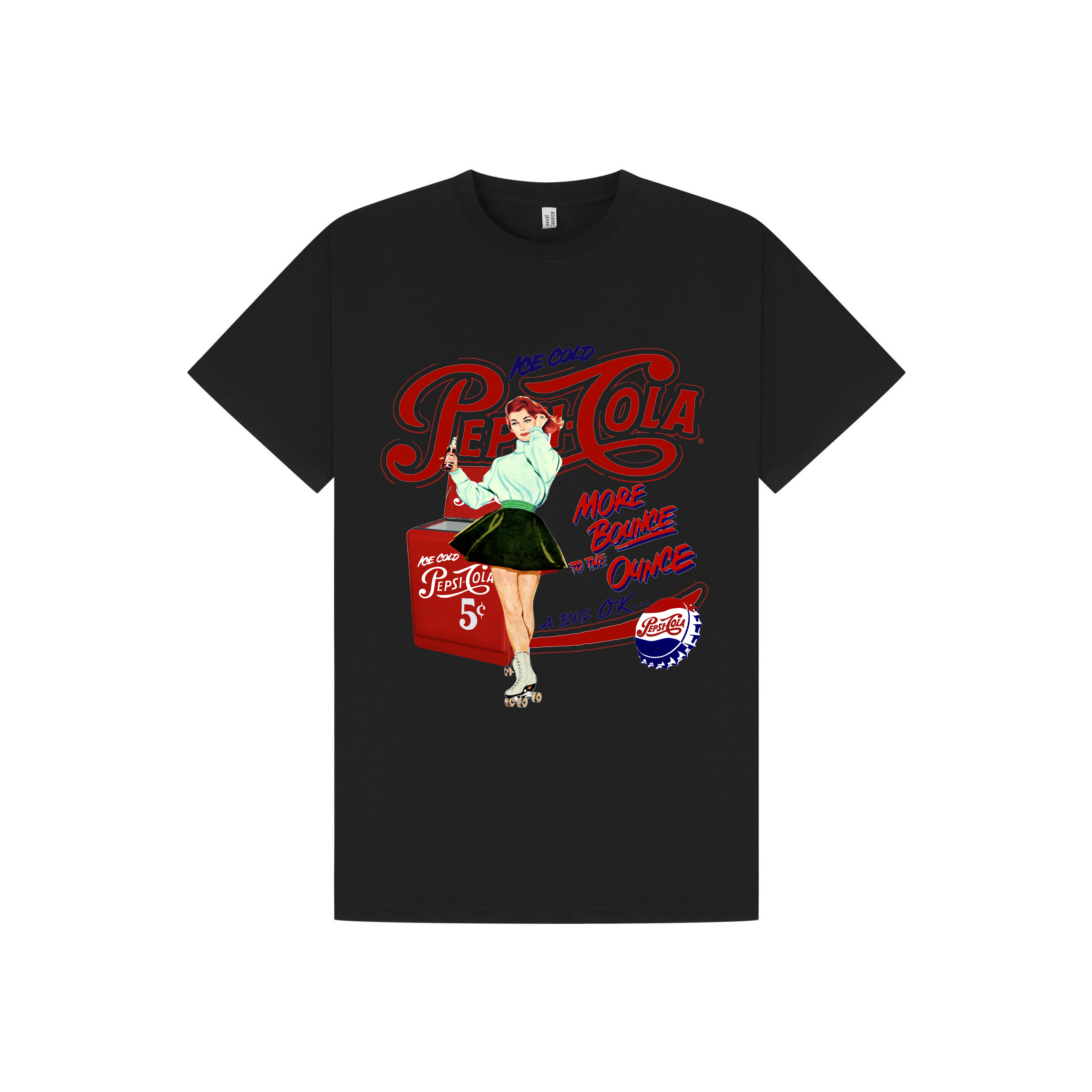 Black Printed T-shirt Front