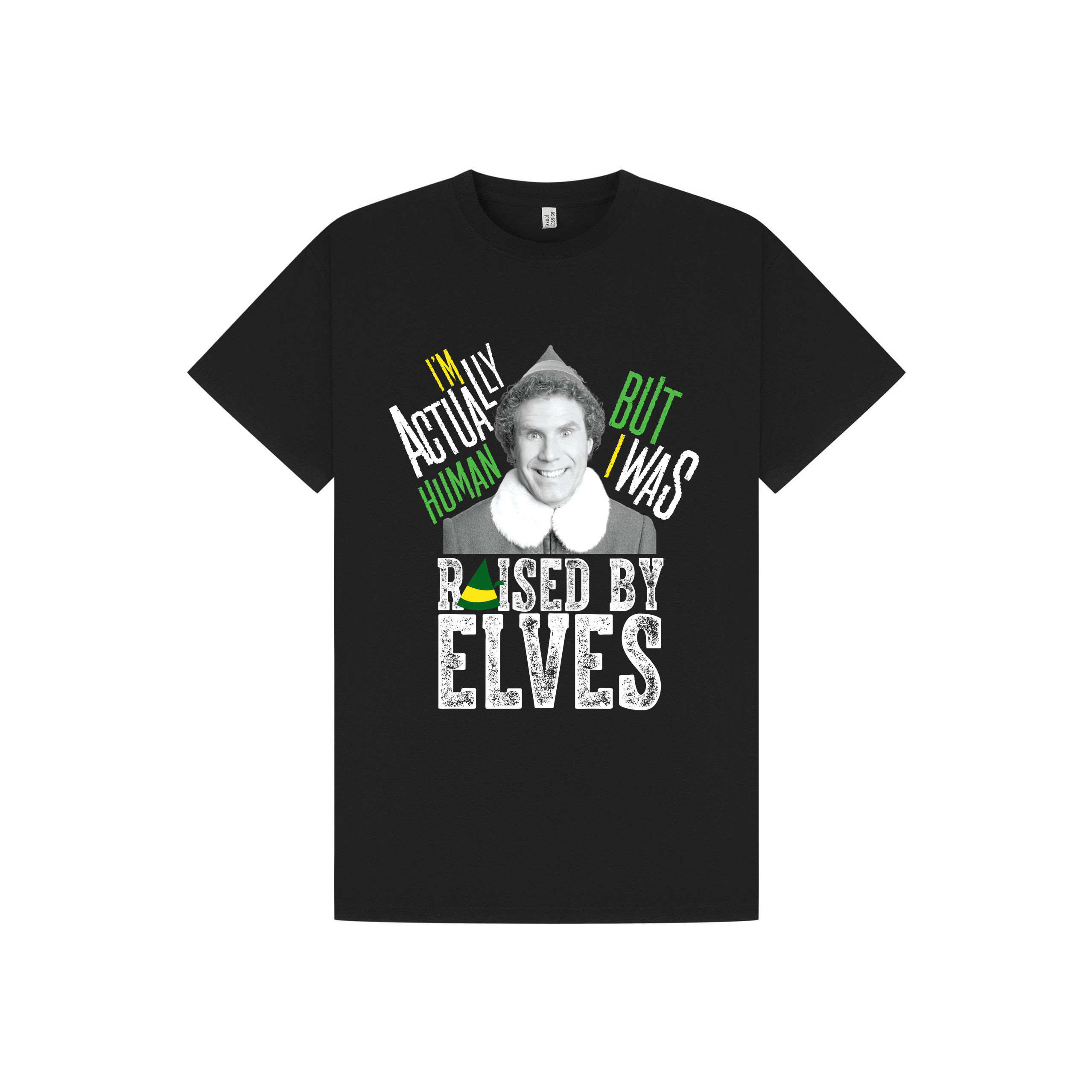 Black Printed T-shirt Front