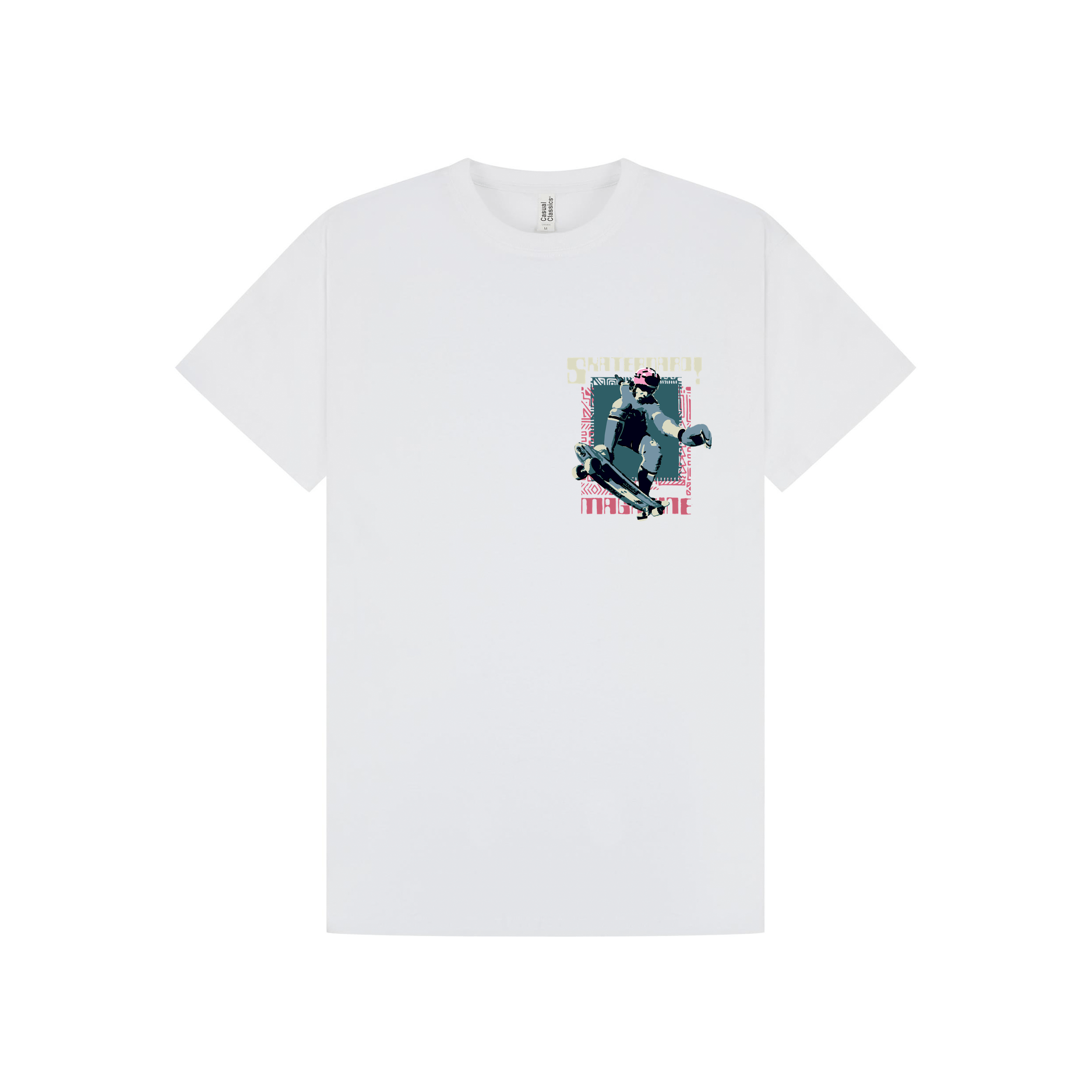 White Printed T-shirt Front