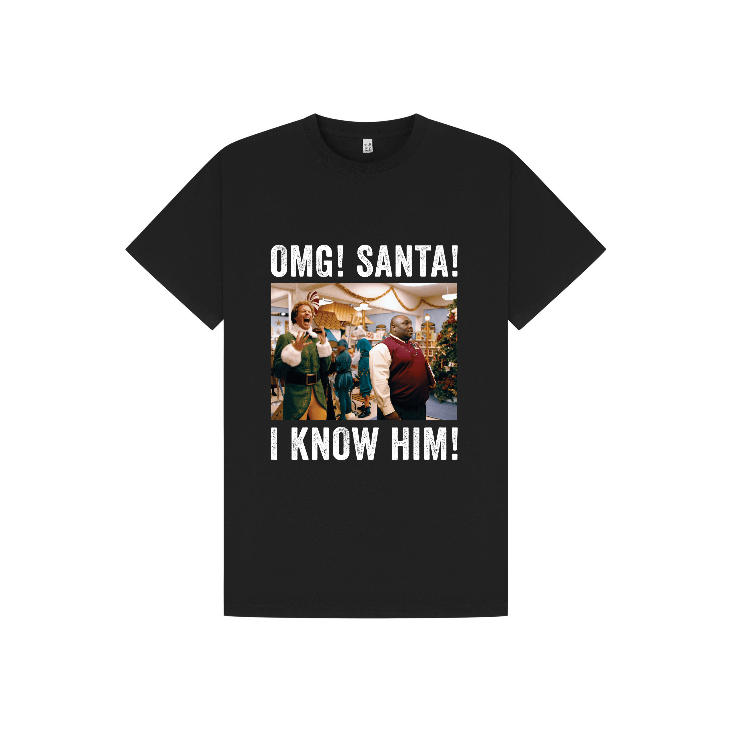 Black Printed T-shirt Front