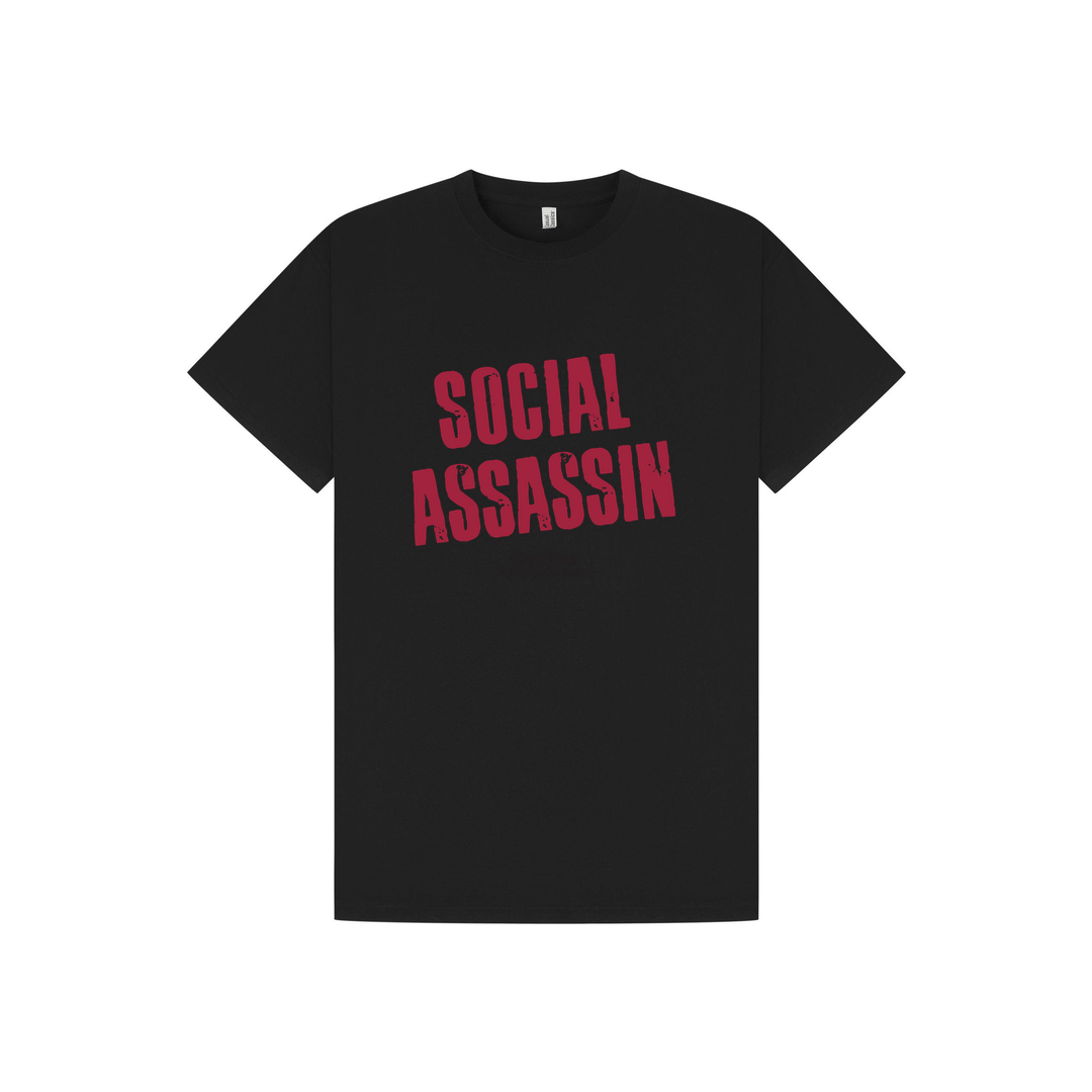 Black Printed T-shirt Front