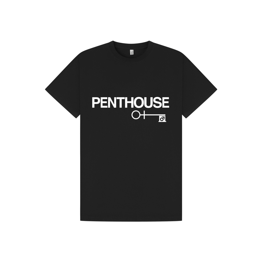 Black Printed T-shirt Front