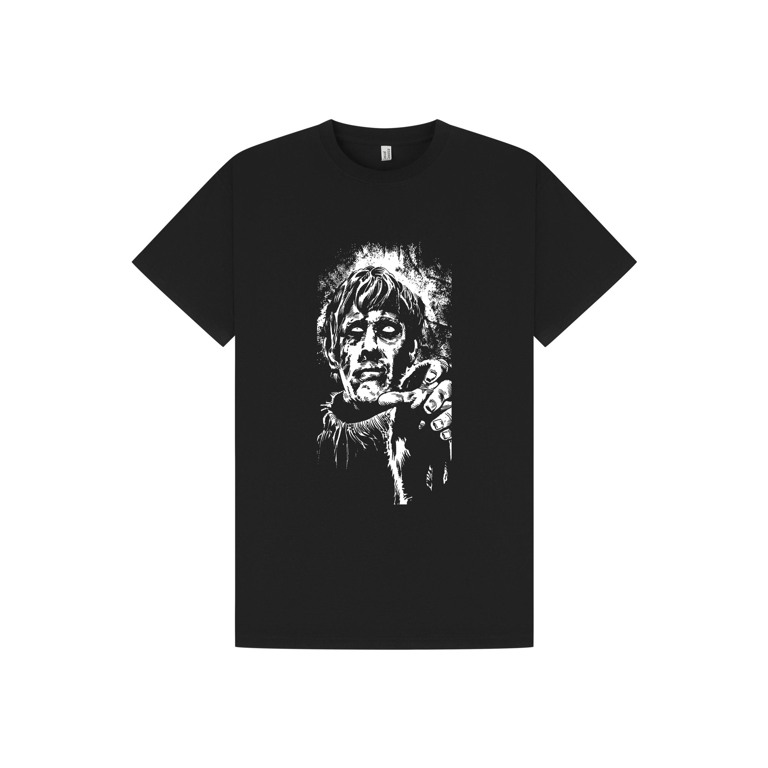 Black Printed T-shirt Front