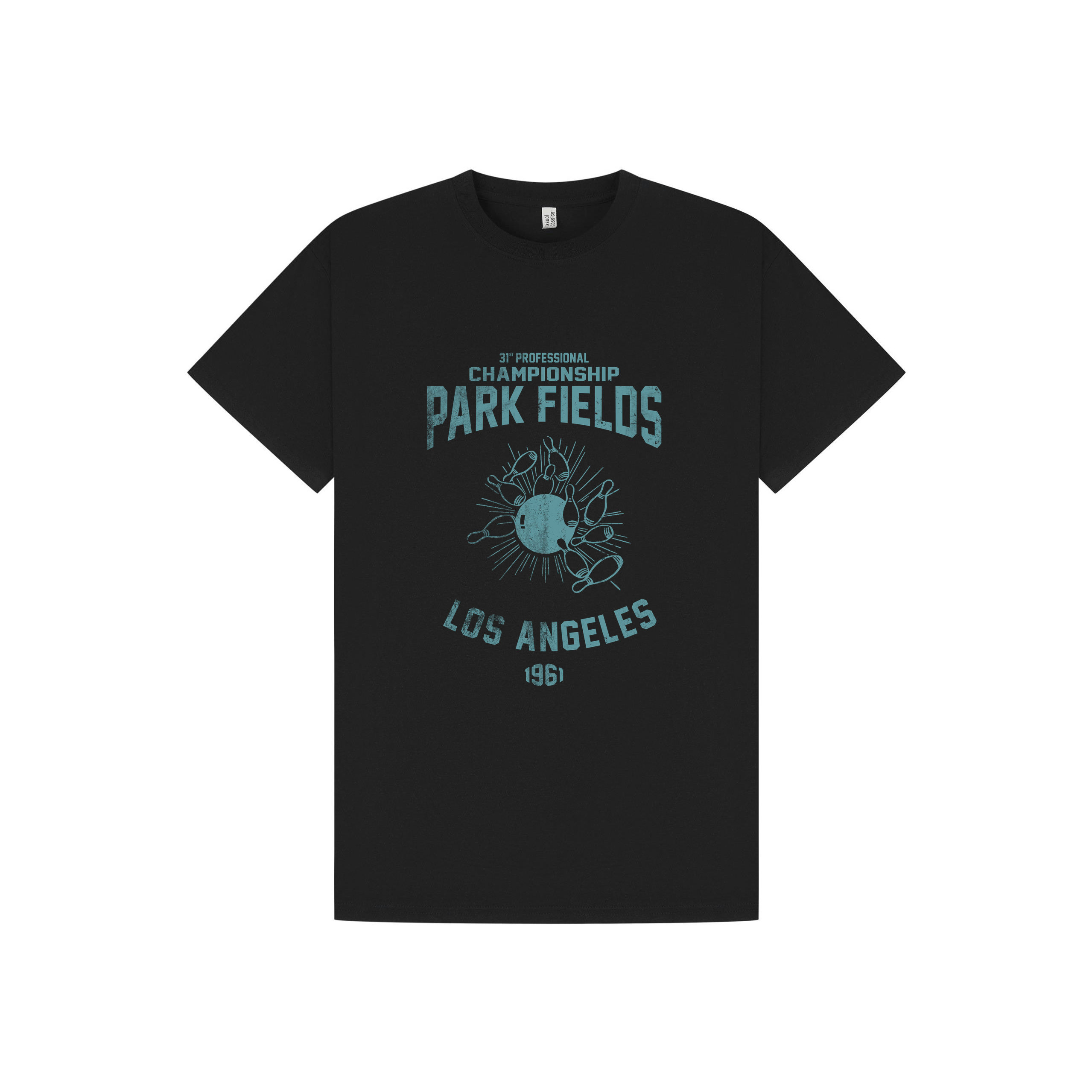 Black Printed T-shirt Front