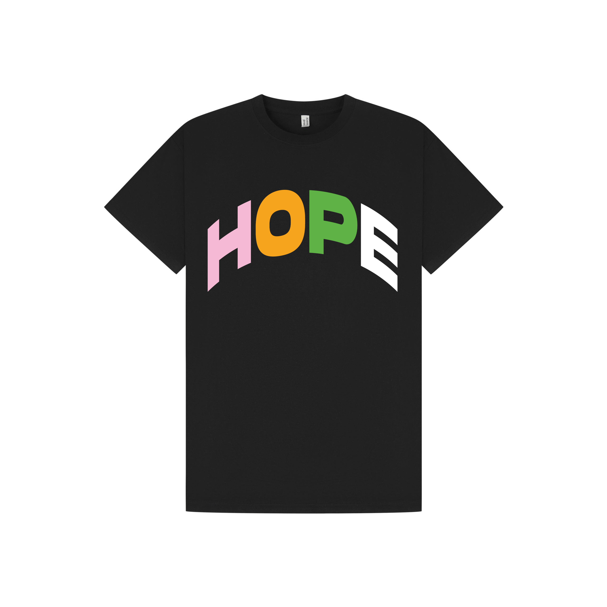 Black Printed T-shirt Front