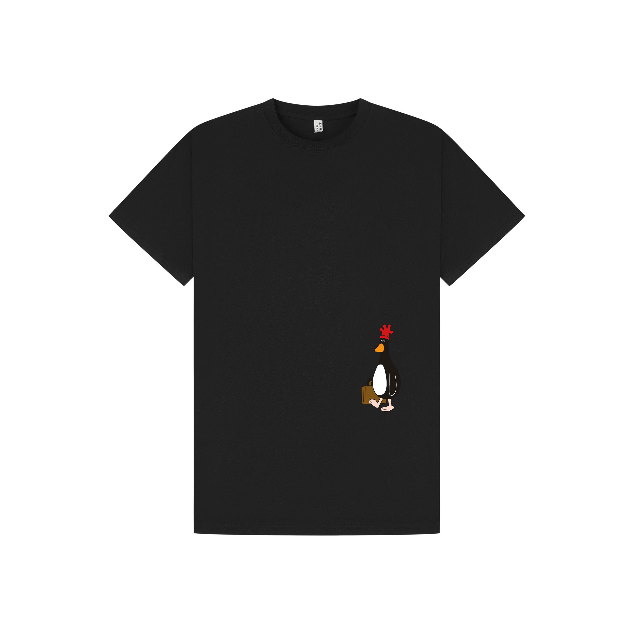 Black Printed T-shirt Front