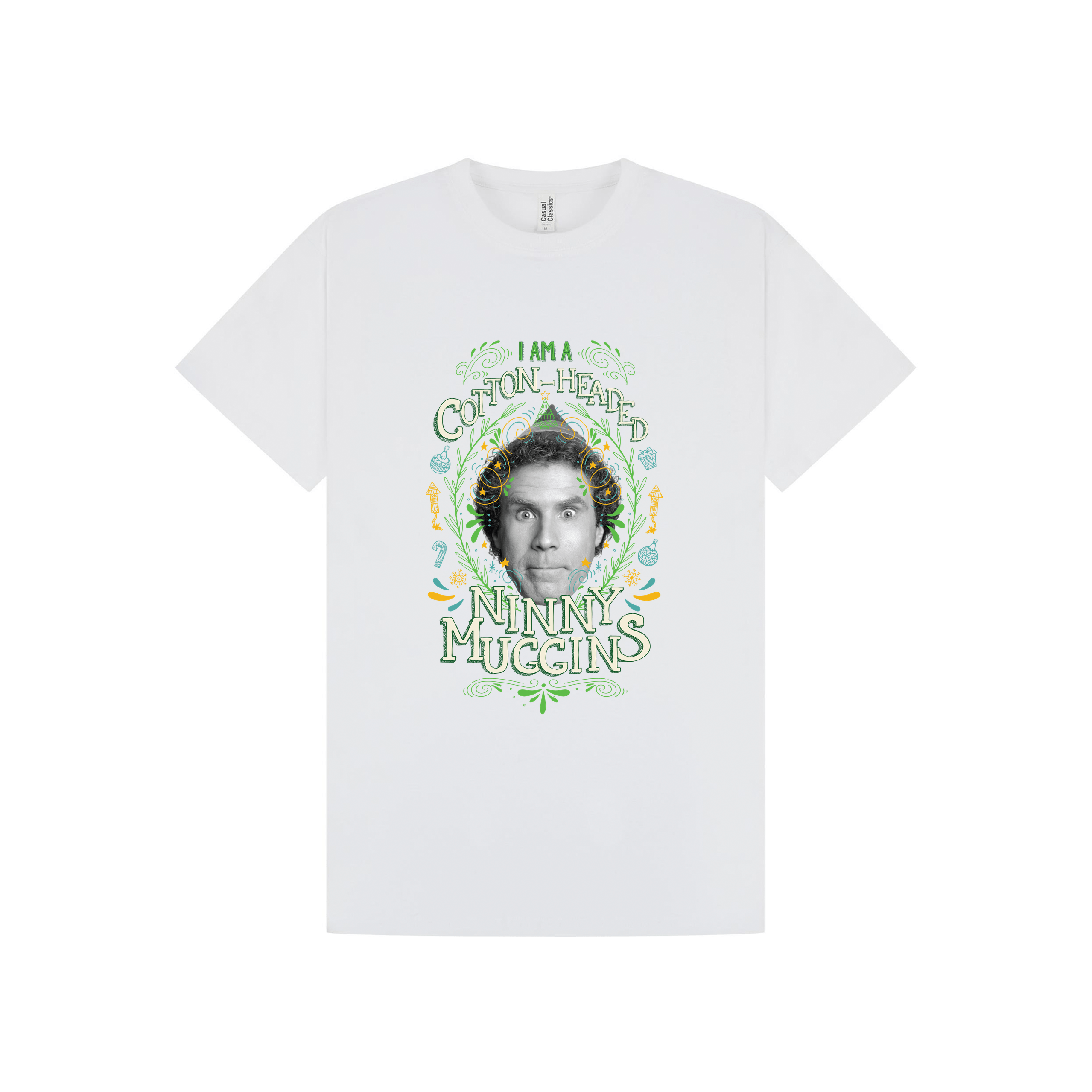 White Printed T-shirt Front