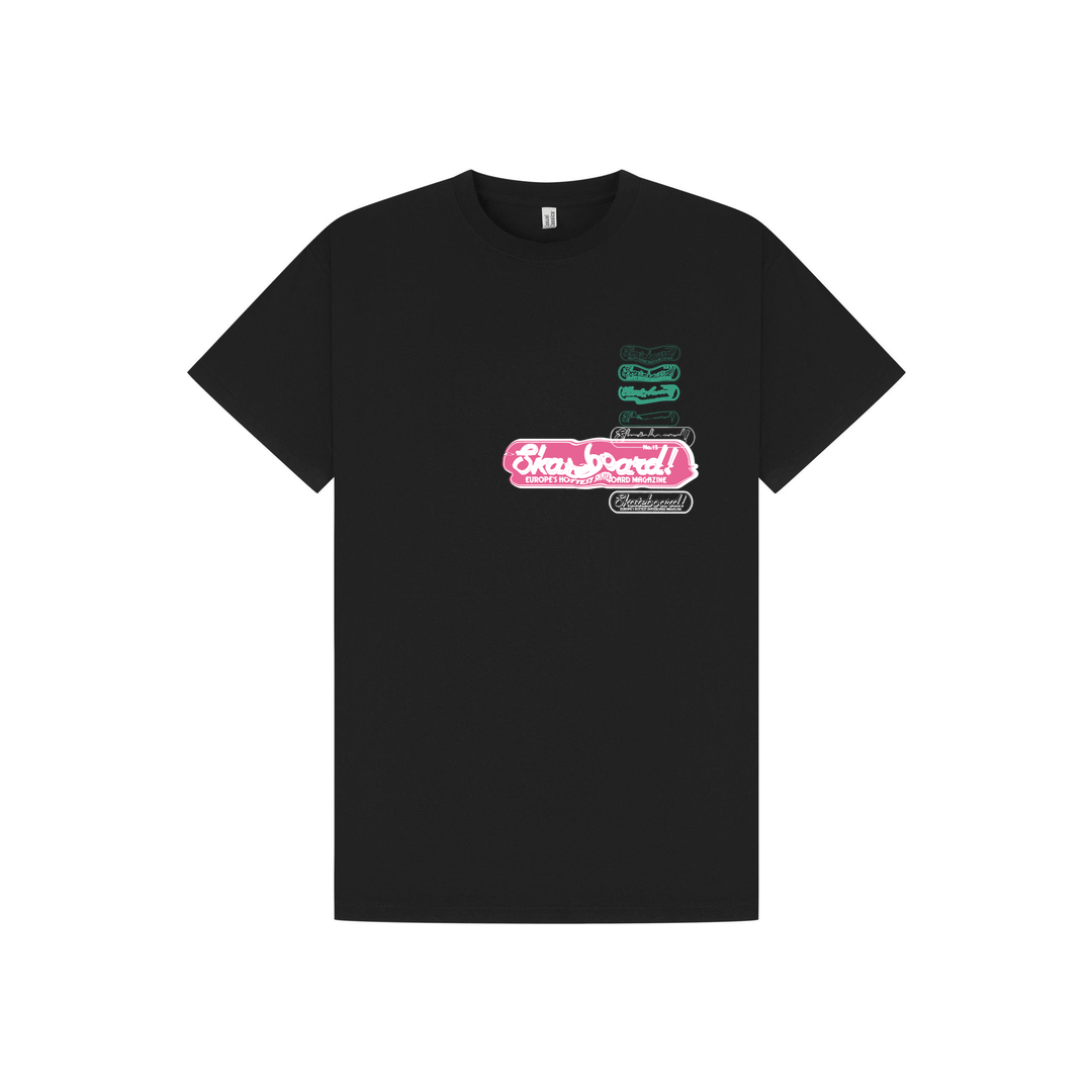 Black Printed T-shirt Front