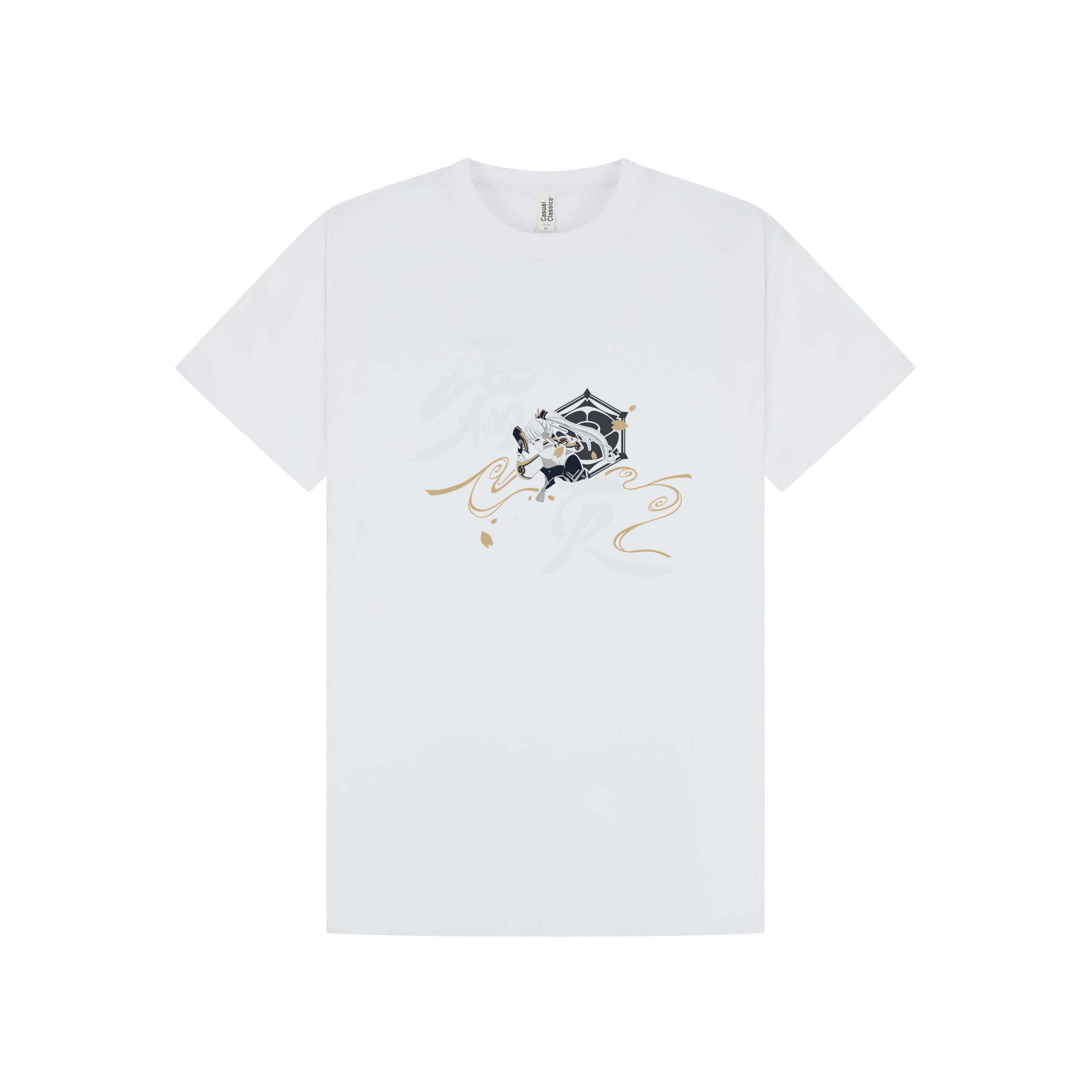 White Printed T-shirt Front