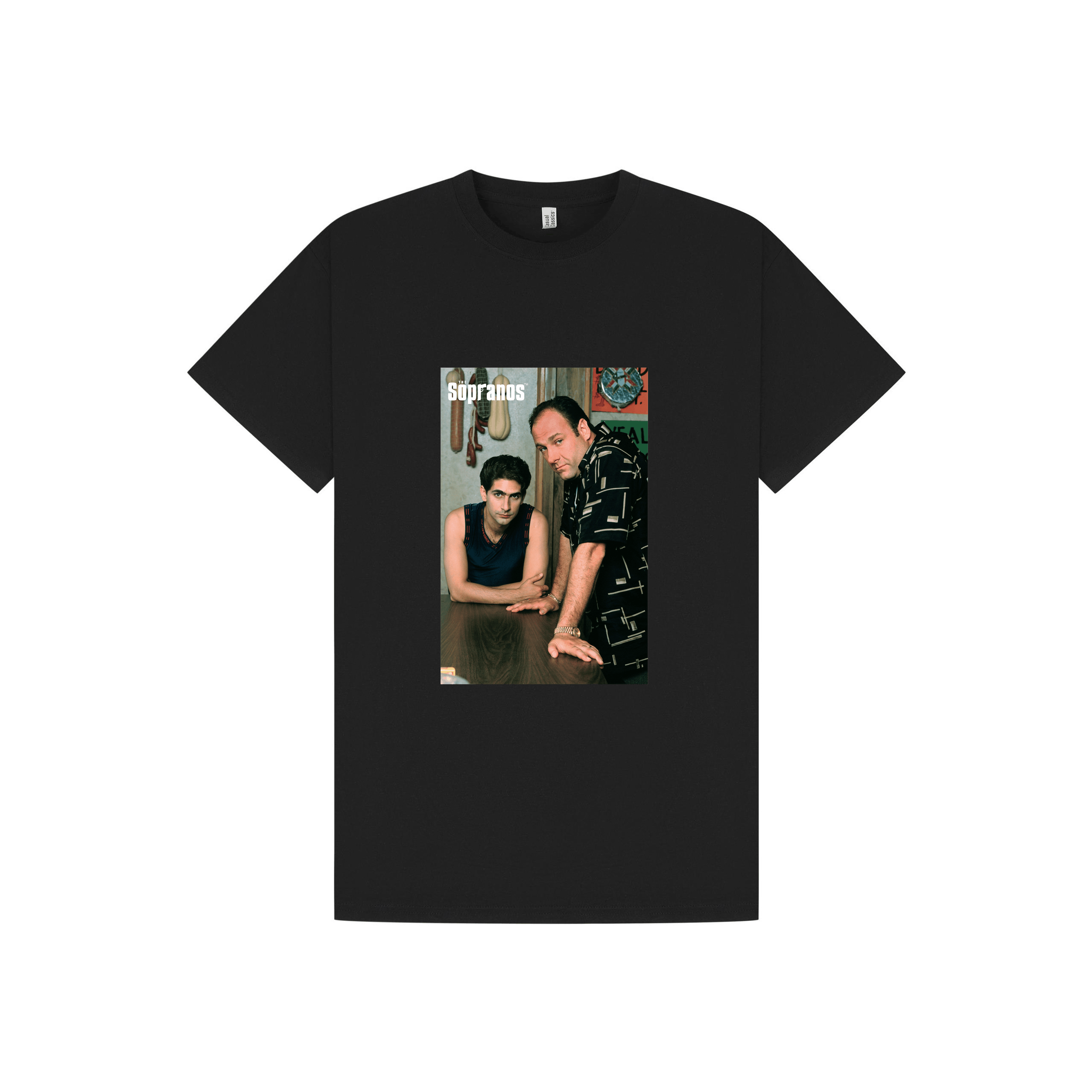 Black Printed T-shirt Front