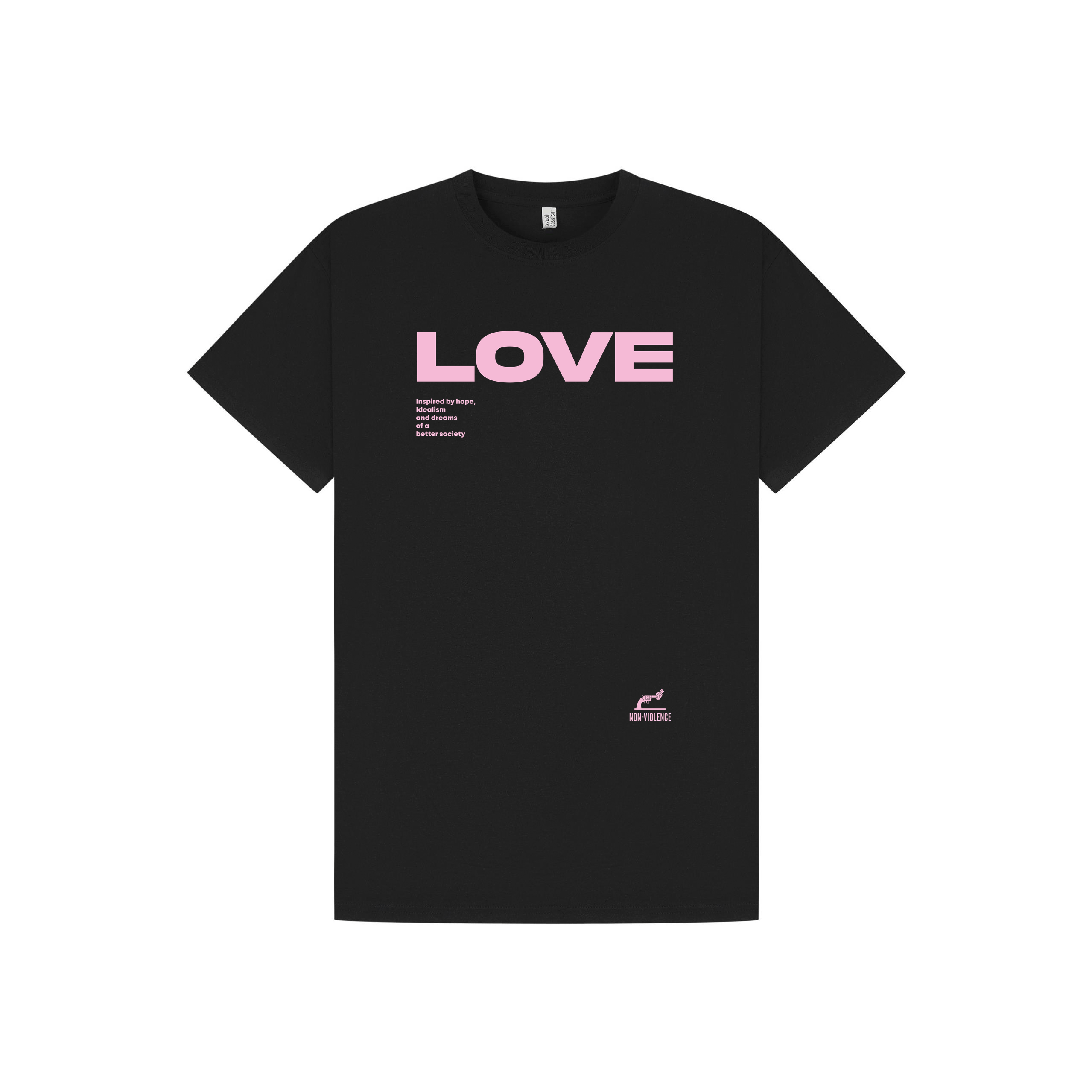 Black Printed T-shirt Front