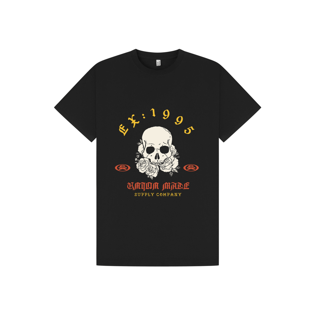 Black Printed T-shirt Front