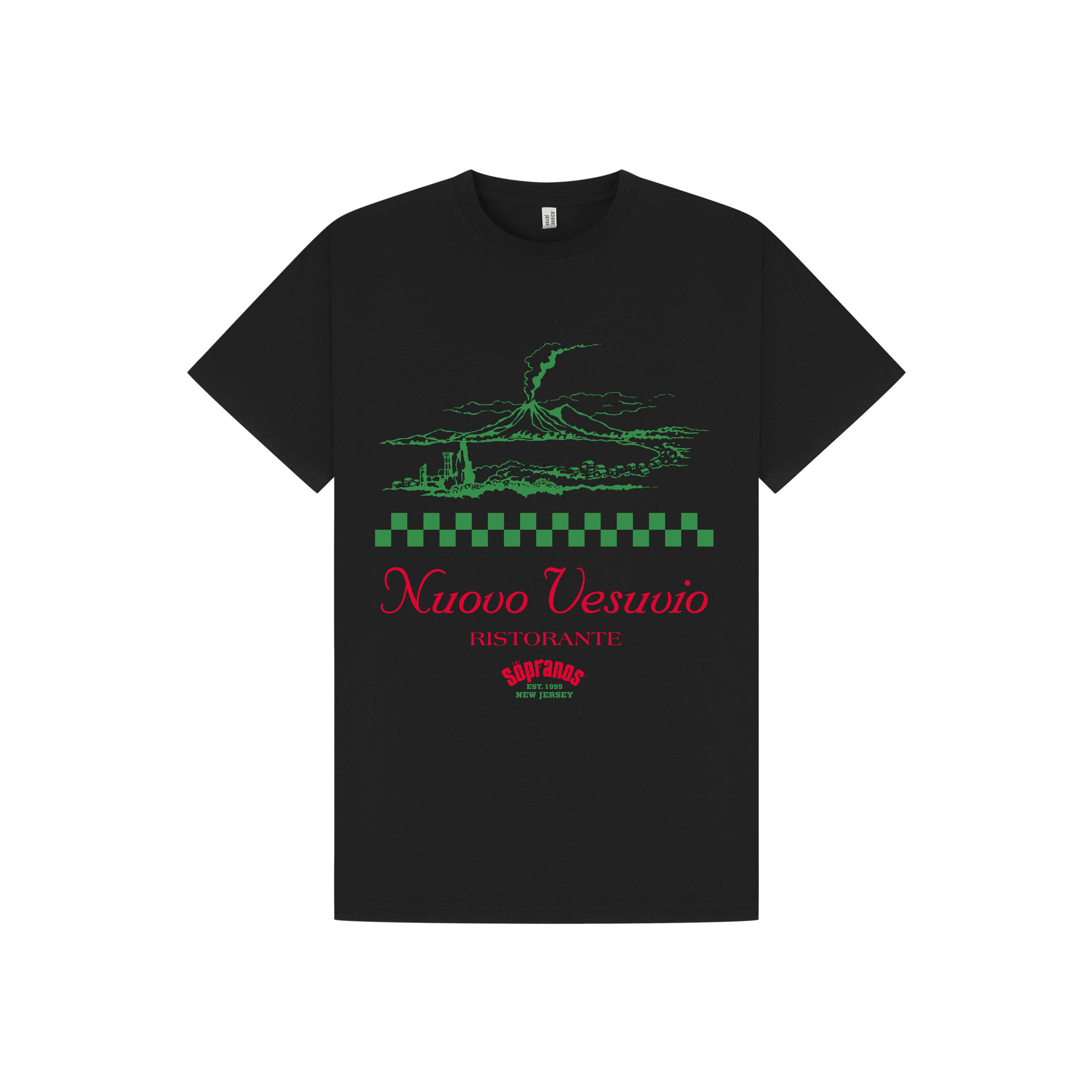 Black Printed T-shirt Front