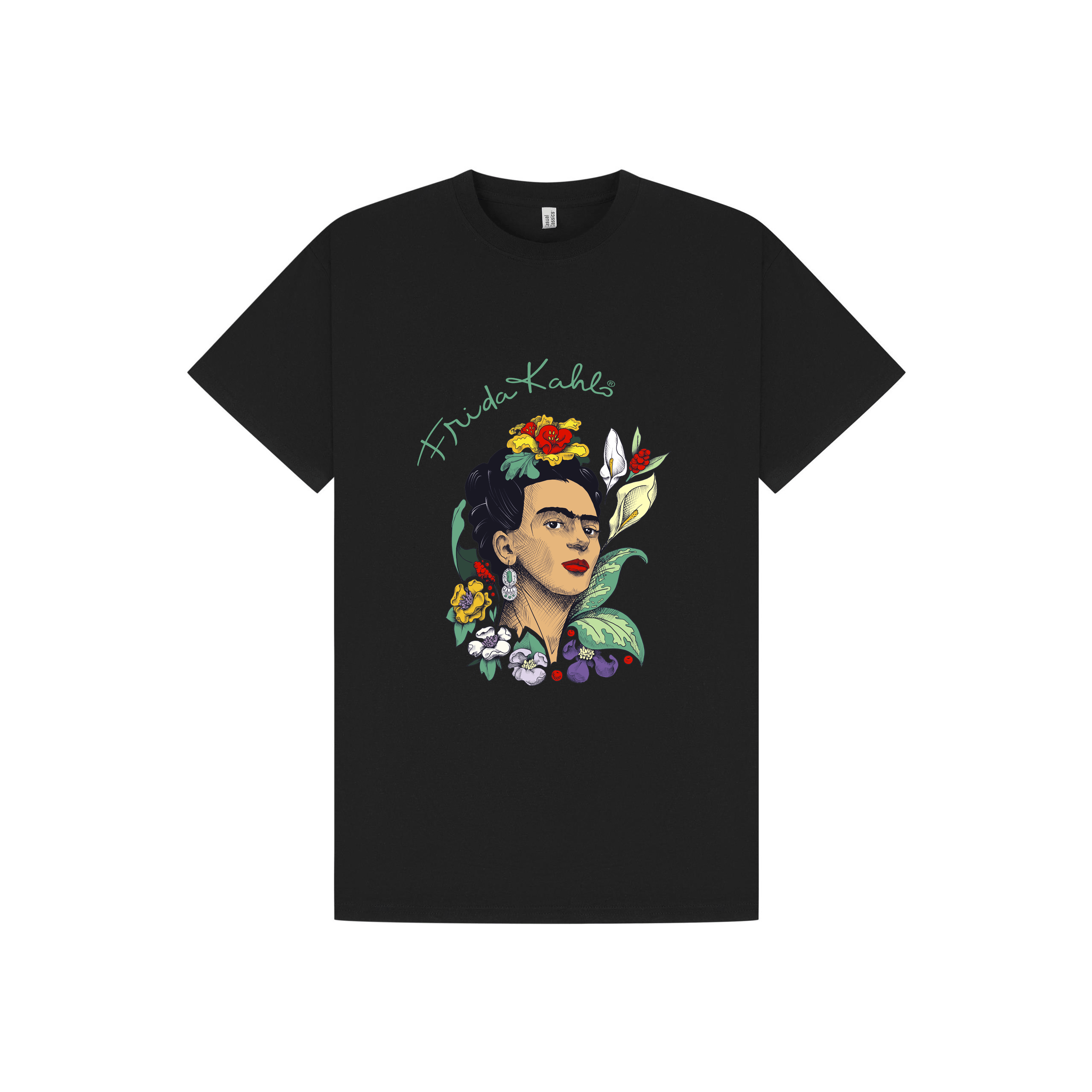 Black Printed T-shirt Front