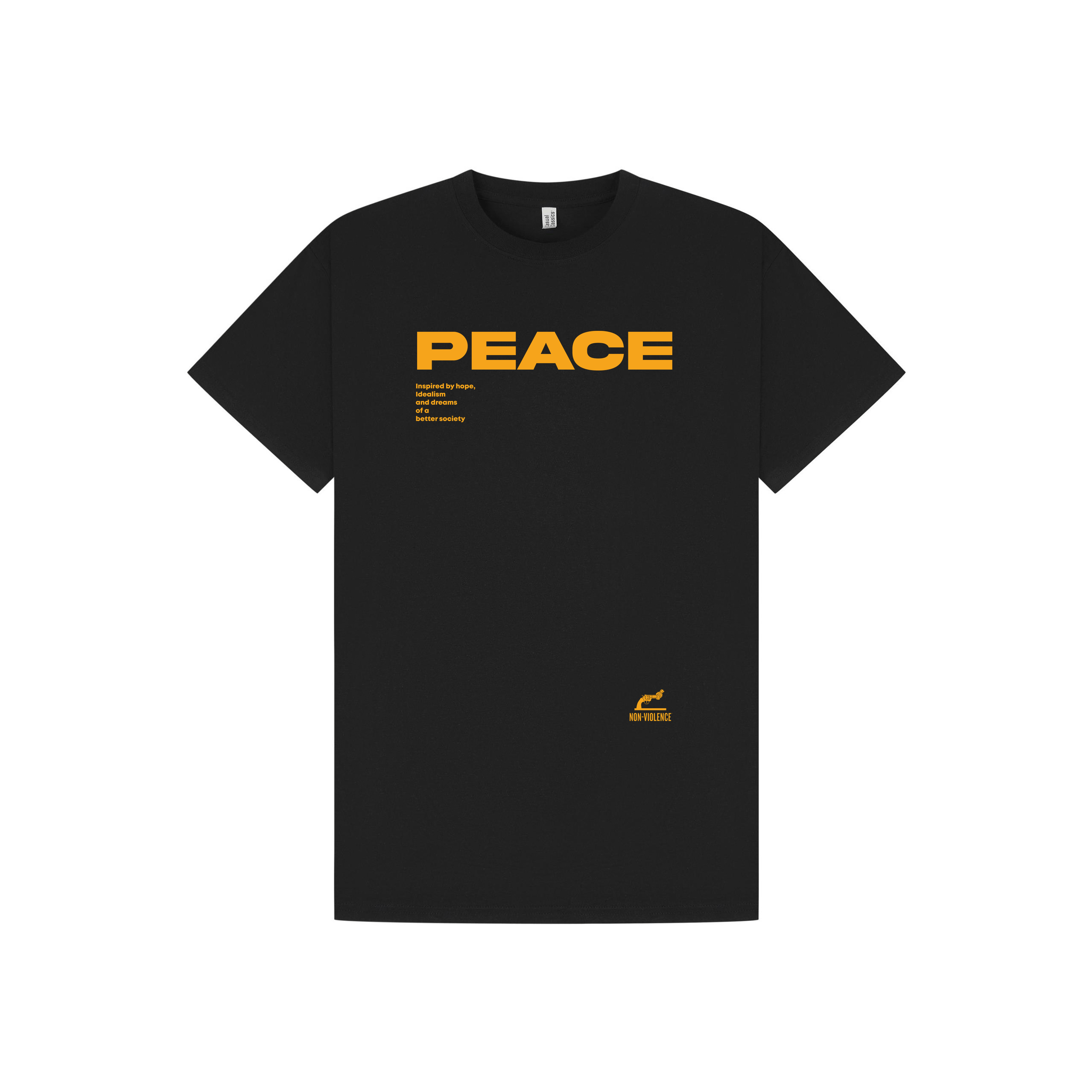 Black Printed T-shirt Front