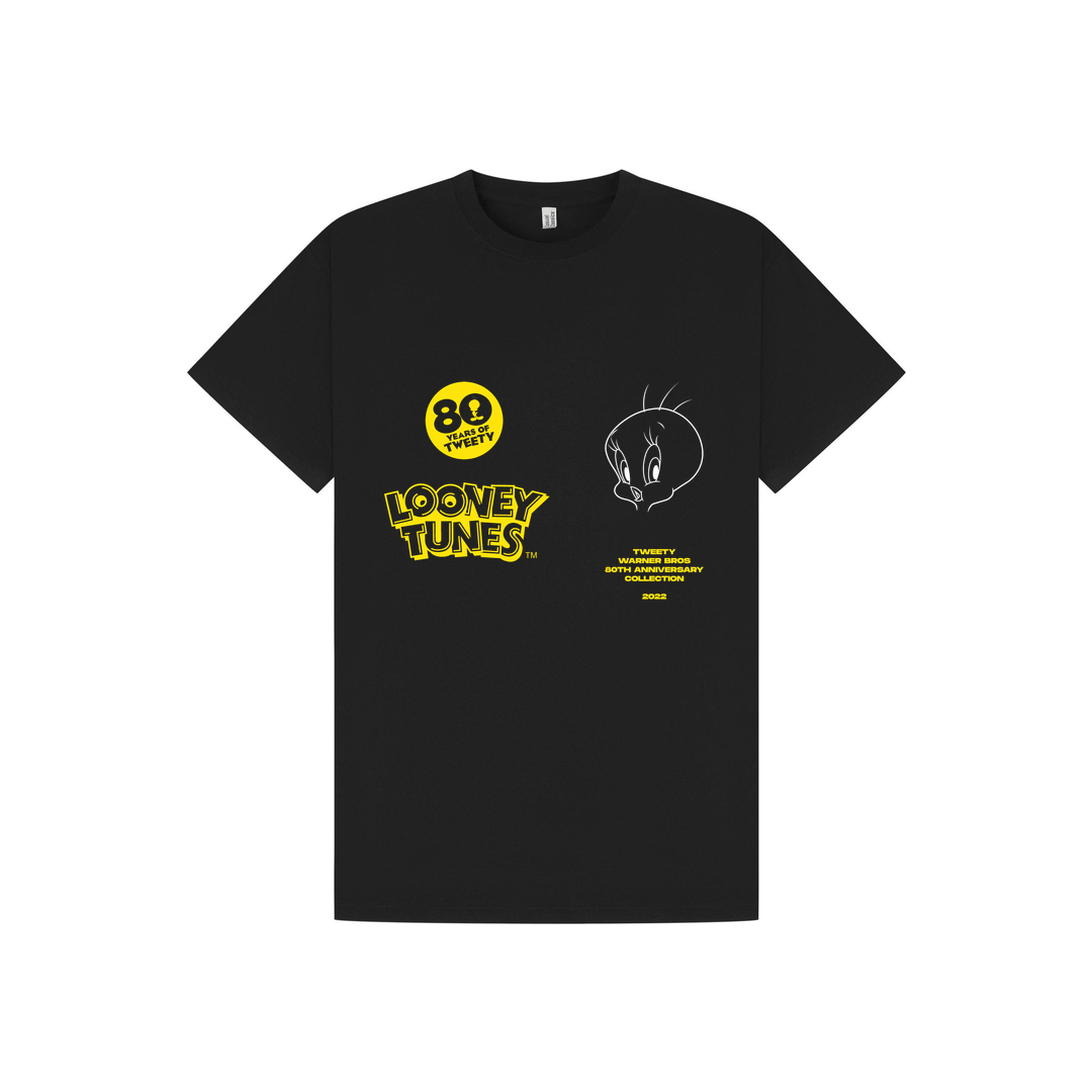 Black Printed T-shirt Front