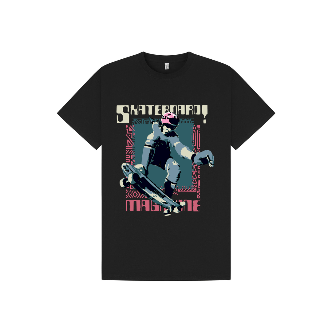 Black Printed T-shirt Front