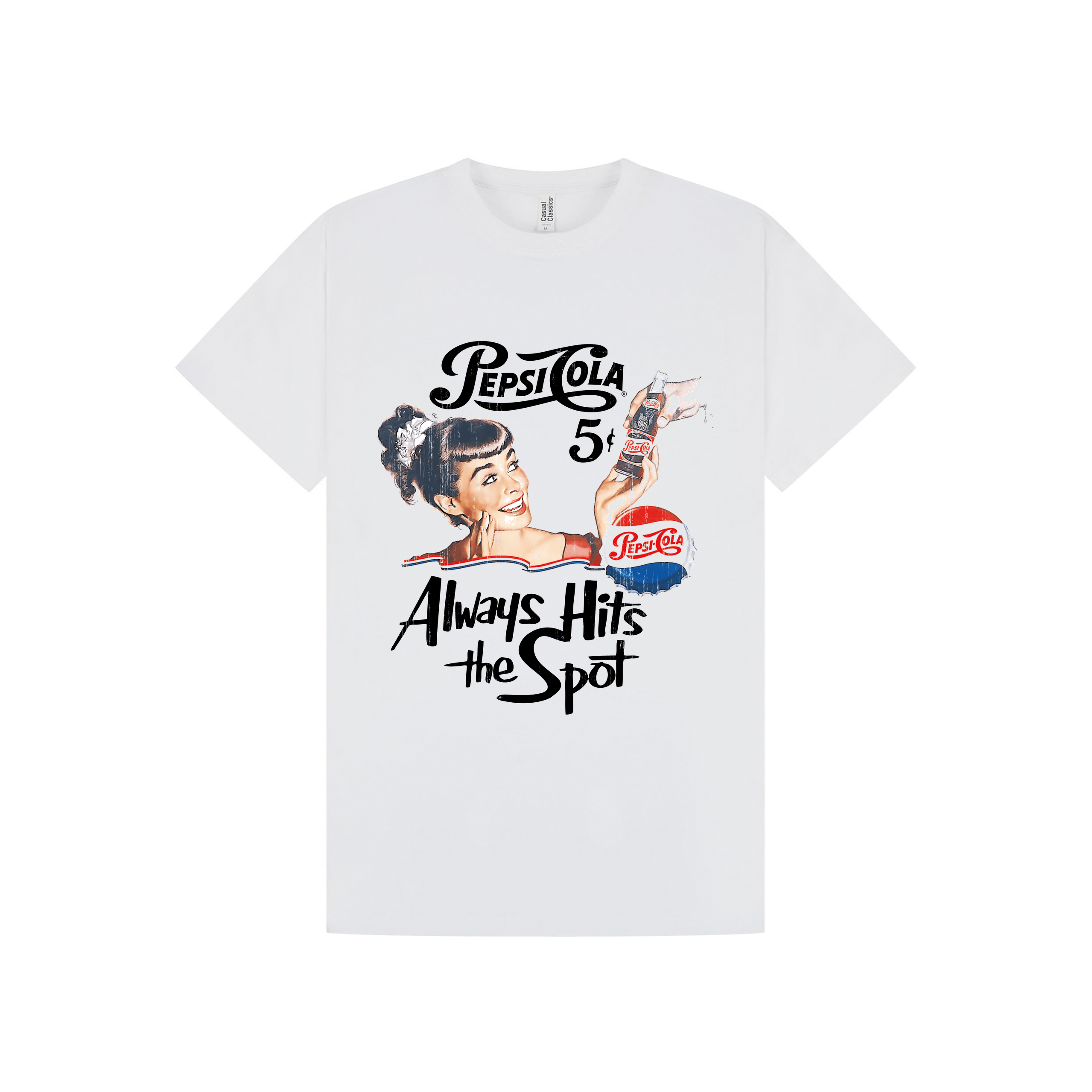 White Printed T-shirt Front