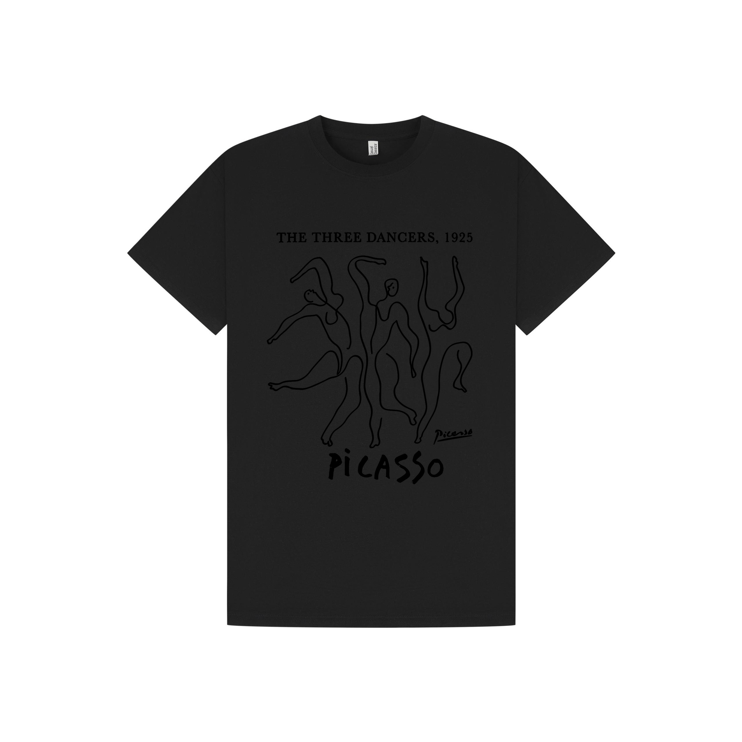 Black Printed T-shirt Front